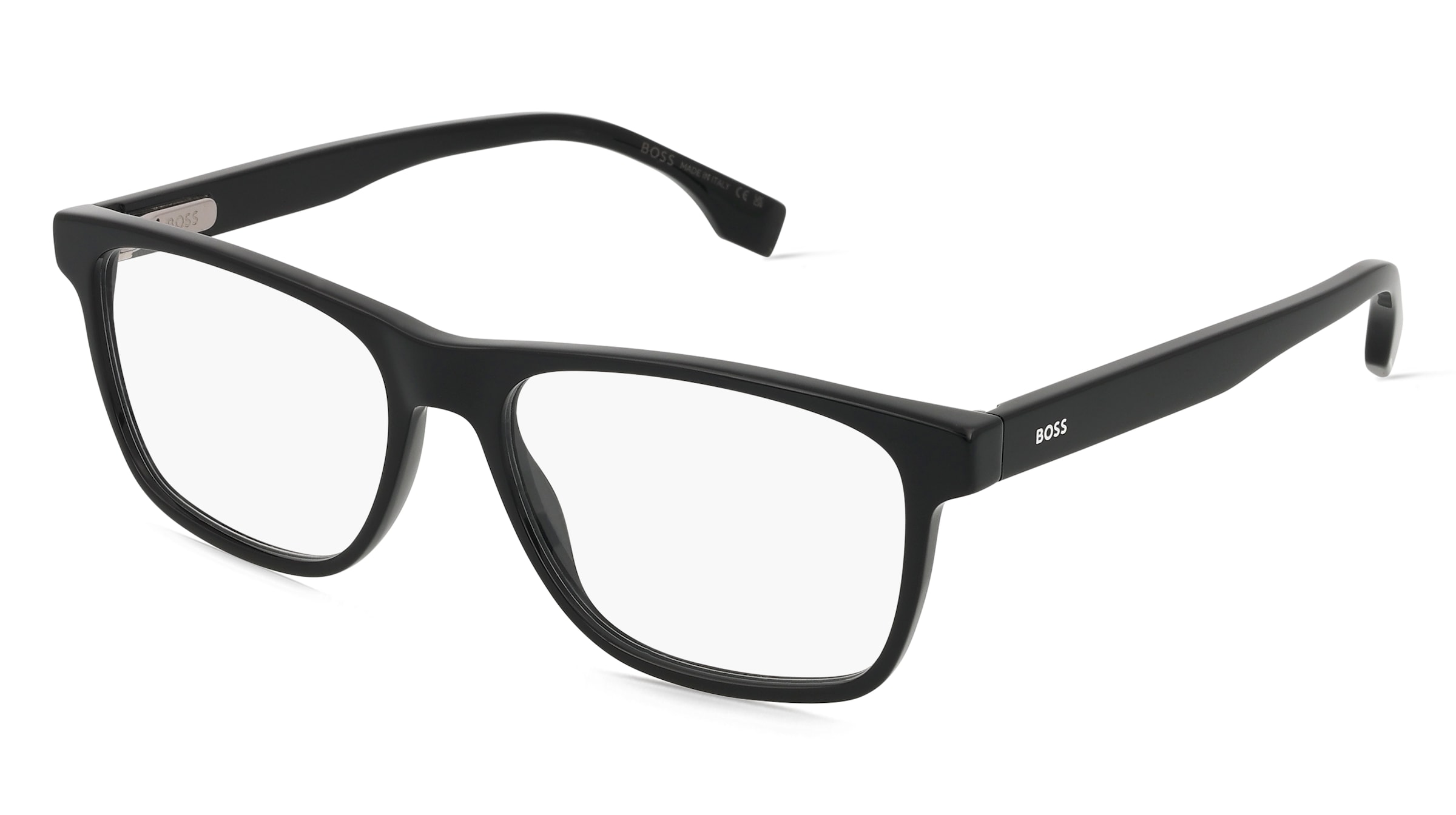 Boss 1646 Herren-Brille inkl. Gläser Vollrand Quadratisch Acetat-Gestell 55/17/145, Schwarz
