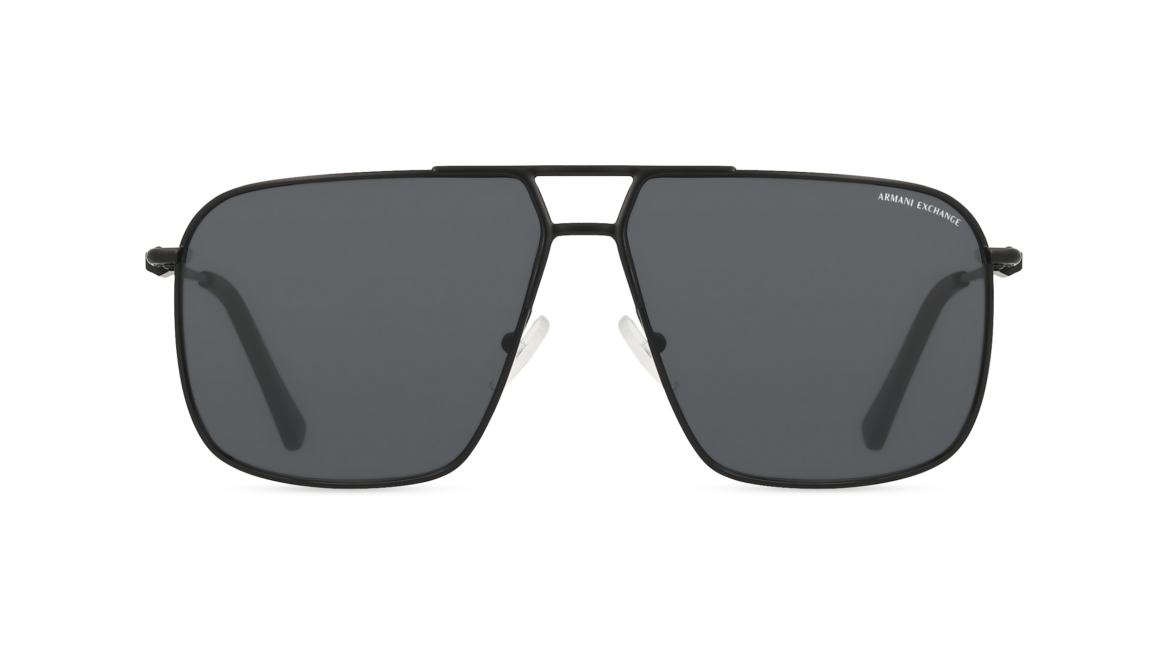 Armani Exchange 0AX2050S Herren-Sonnenbrille Vollrand Pilot Metall-Gestell, schwarz