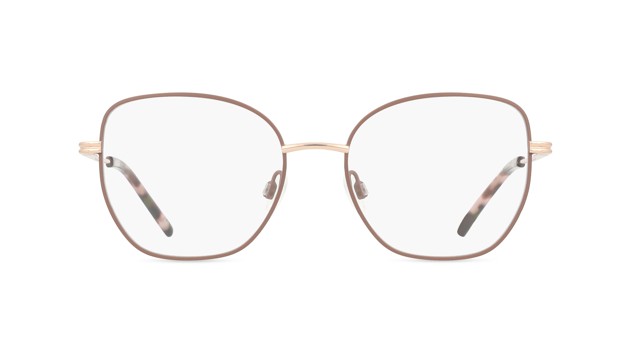 DKNY DK1034 Damen-Brille inkl. Gläser Vollrand Butterfly Metall-Gestell 51mm/17mm/135mm, braun