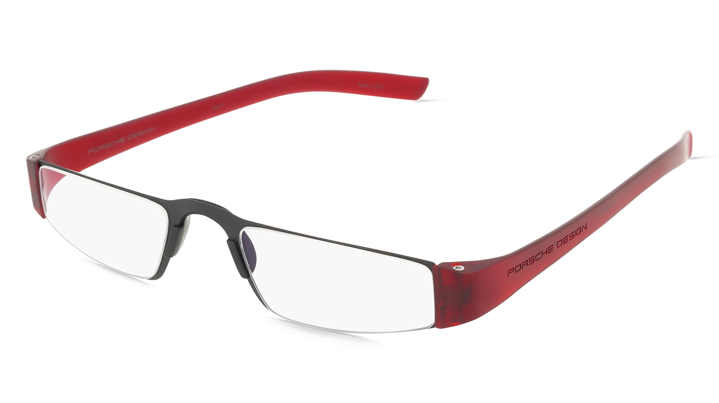 Porsche Design P8801 Unisex-Brille Vollrand Eckig Metall-Gestell, Schwarz