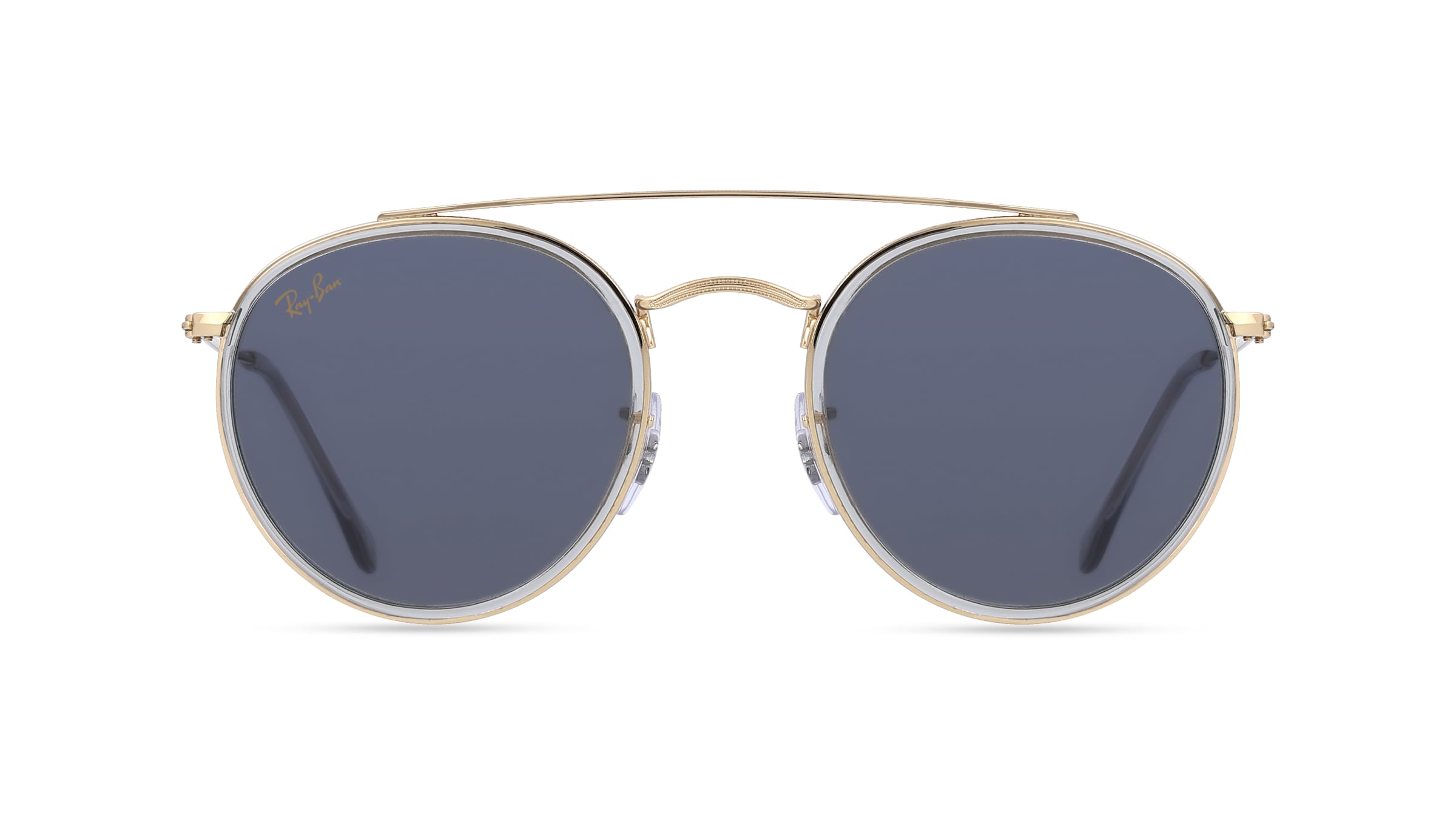 Ray-Ban RB3647N Unisex-Sonnenbrille Vollrand Rund Metall-Gestell, gold