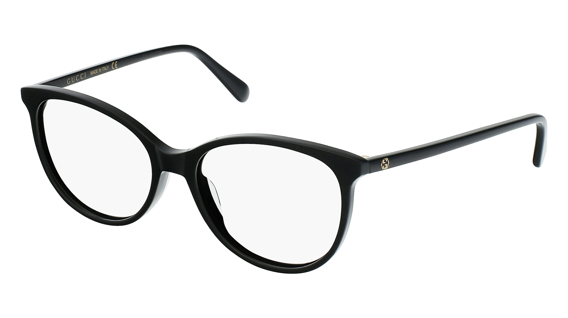 Gucci GG0550O Damen-Brille inkl. Gläser Vollrand Butterfly Acetat-Gestell 51mm/16mm/140mm, schwarz