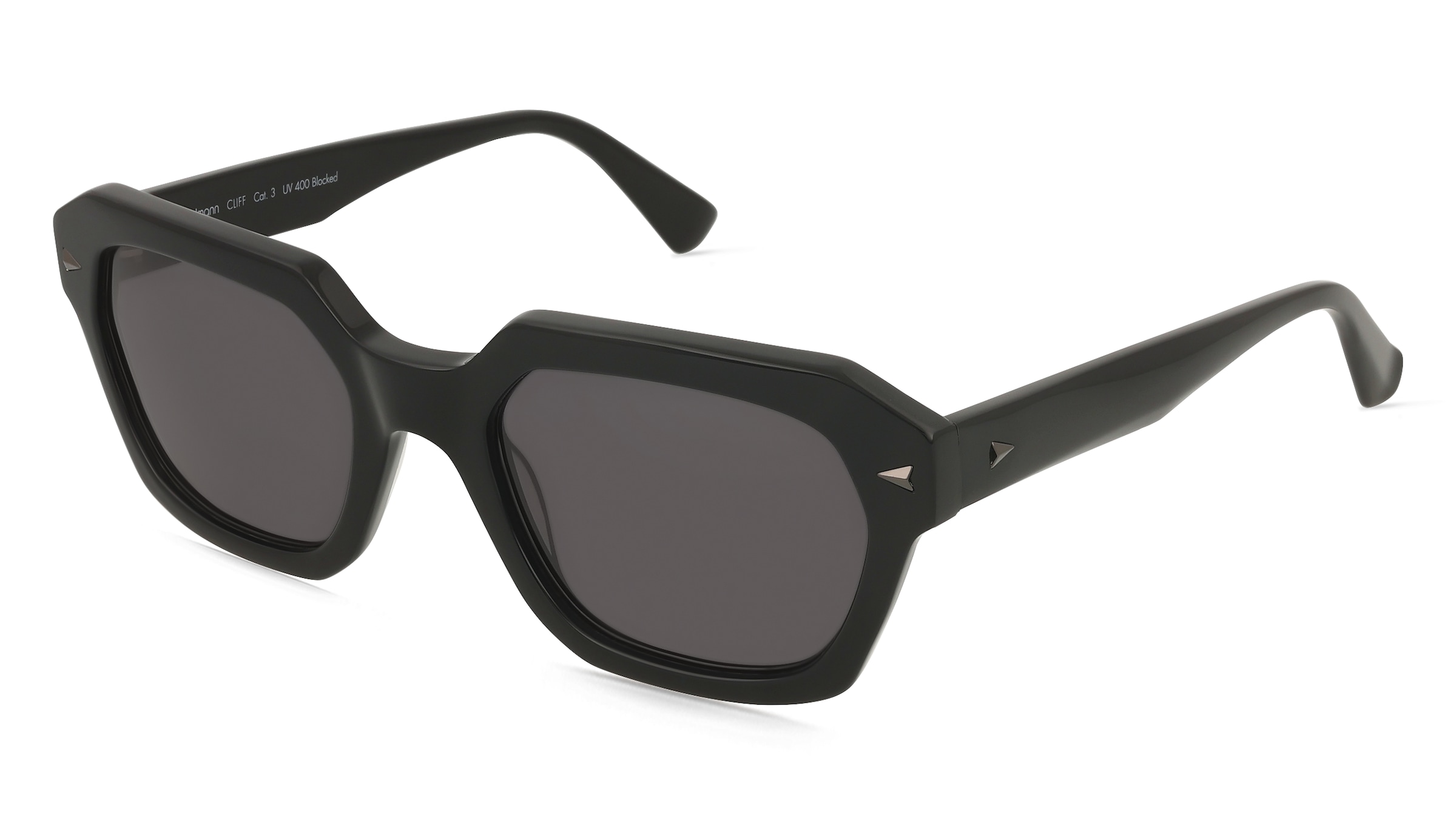 Fielmann LD 051 SUN FA CLIFF Herren-Sonnenbrille Vollrand Geometrisch Acetat Extrudiert-Gestell, Schwarz
