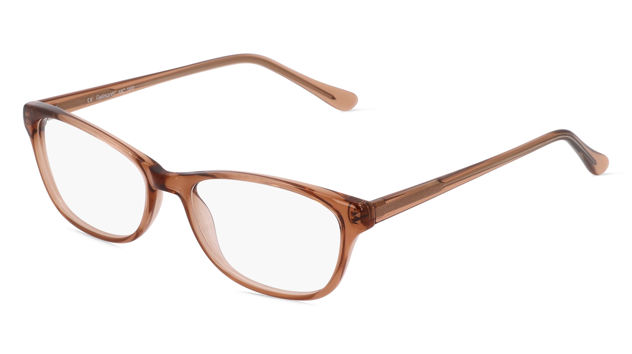 Fielmann MC 589 CL Damen-Brille inkl. Gläser Vollrand Butterfly Propionat-Gestell 51/16/135, Braun