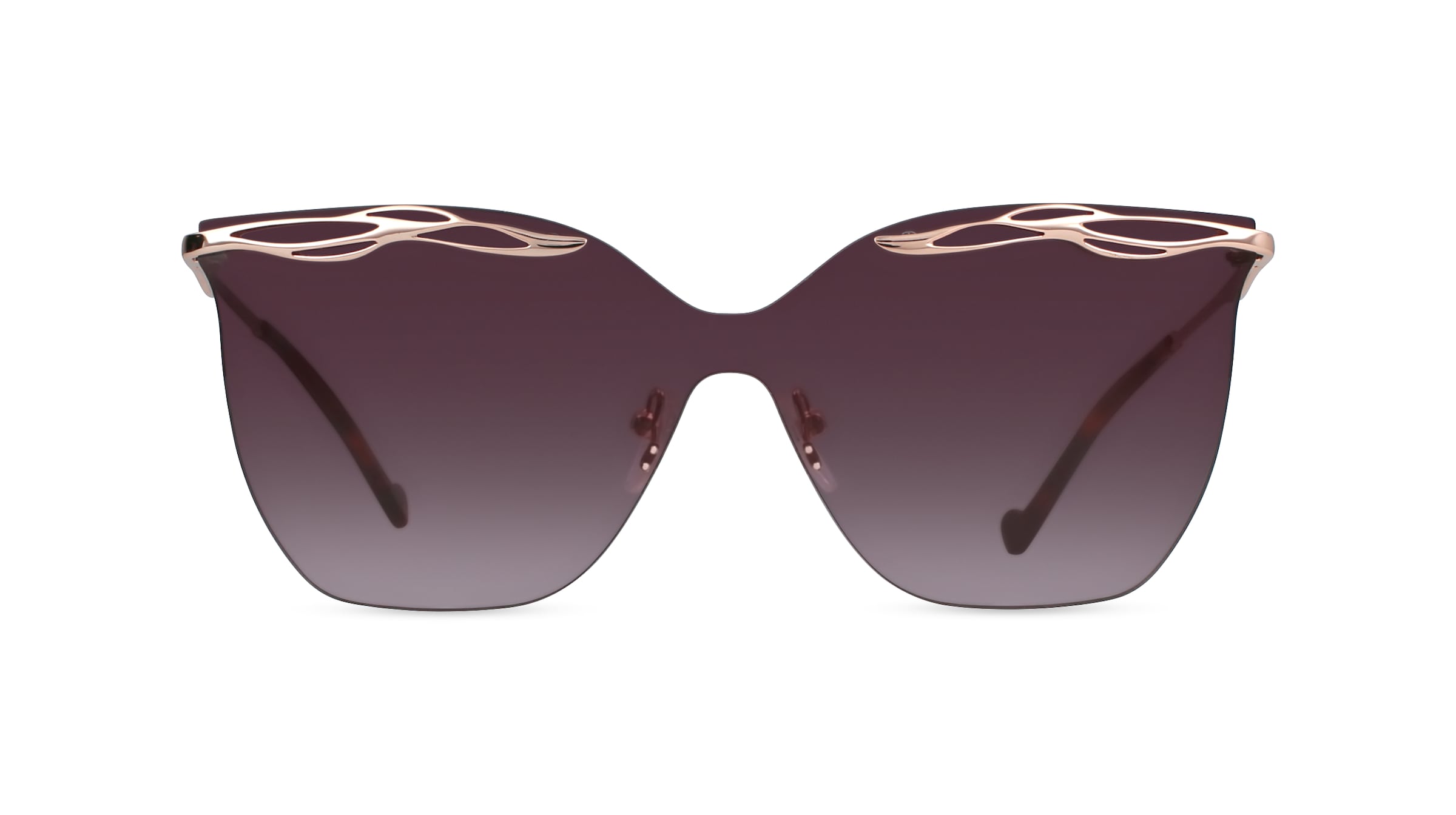 Liu Jo LJ136S Damen-Sonnenbrille Vollrand Monoscheibe Metall-Gestell, gold