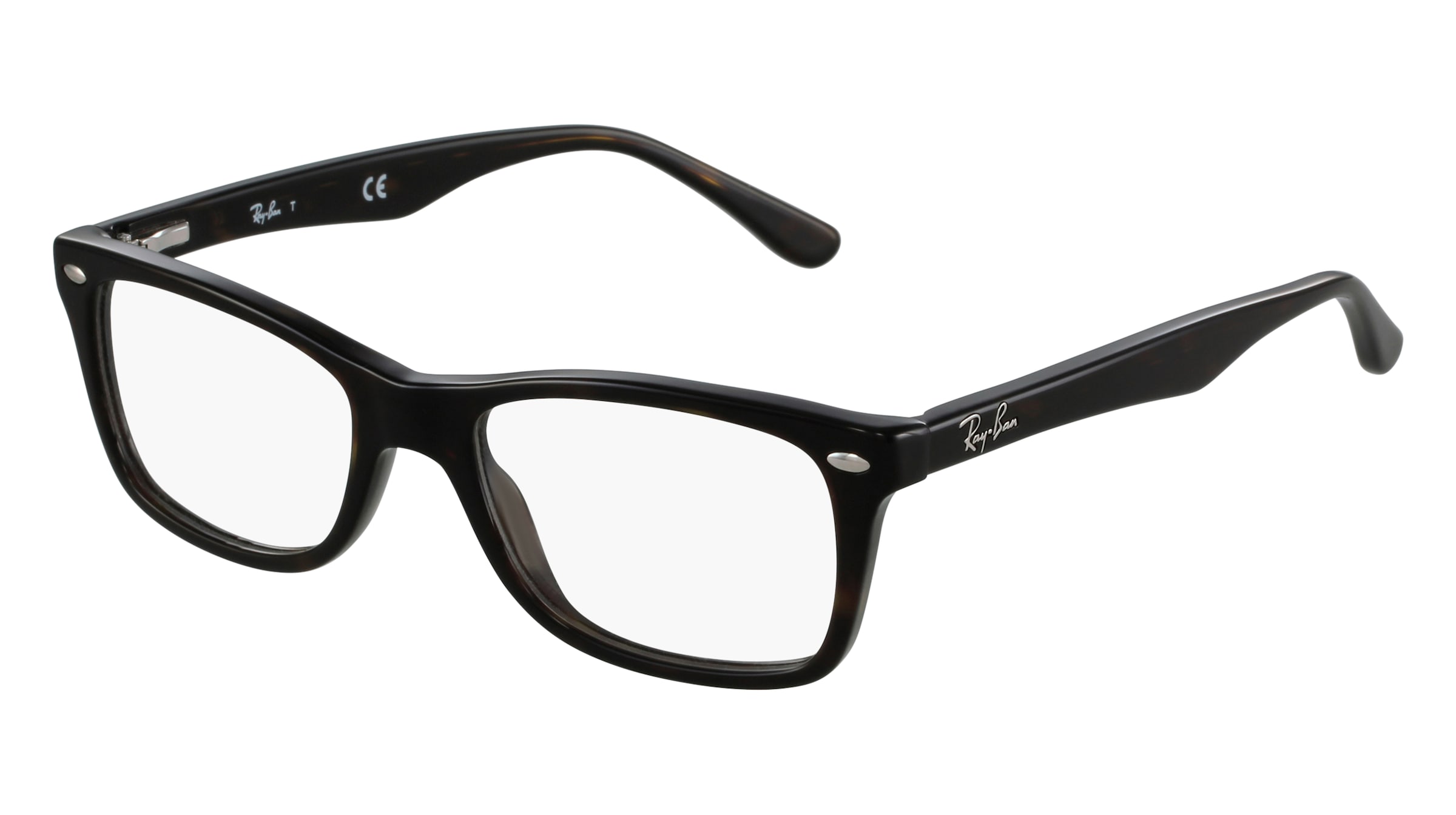 Ray-Ban RB 5228 Unisex-Brille inkl. Gläser Vollrand Eckig Kunststoff-Gestell 50mm/17mm/140mm, braun