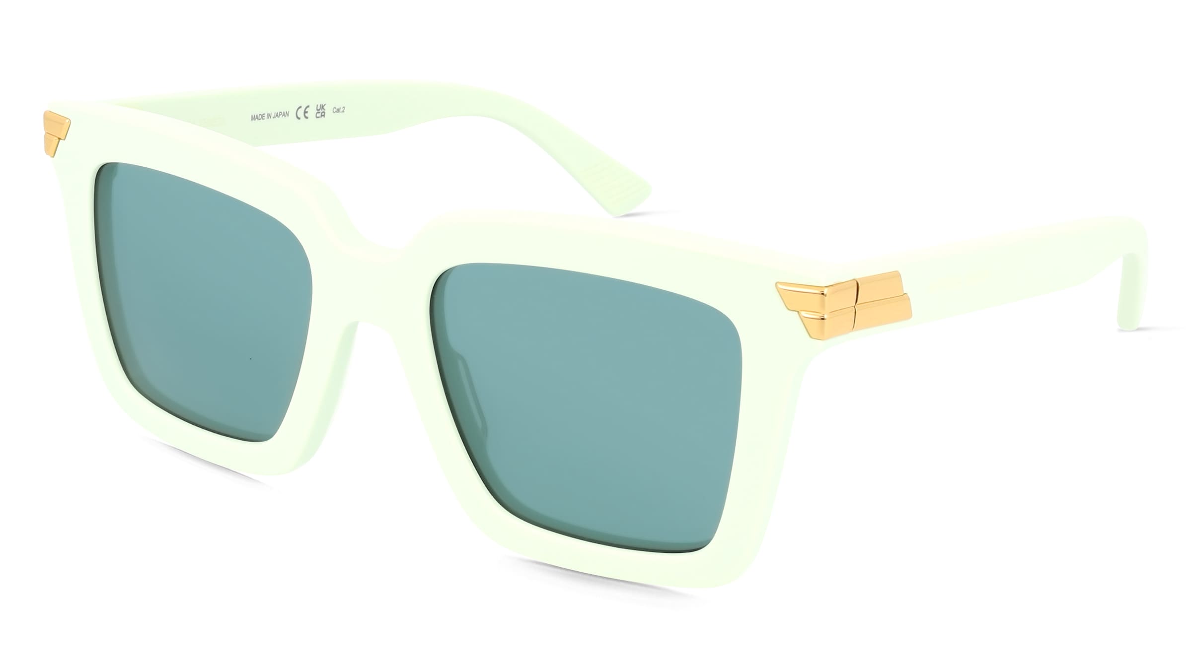 Bottega Veneta BV1005S Unisex-Sonnenbrille Vollrand Eckig Acetat-Gestell, Grün