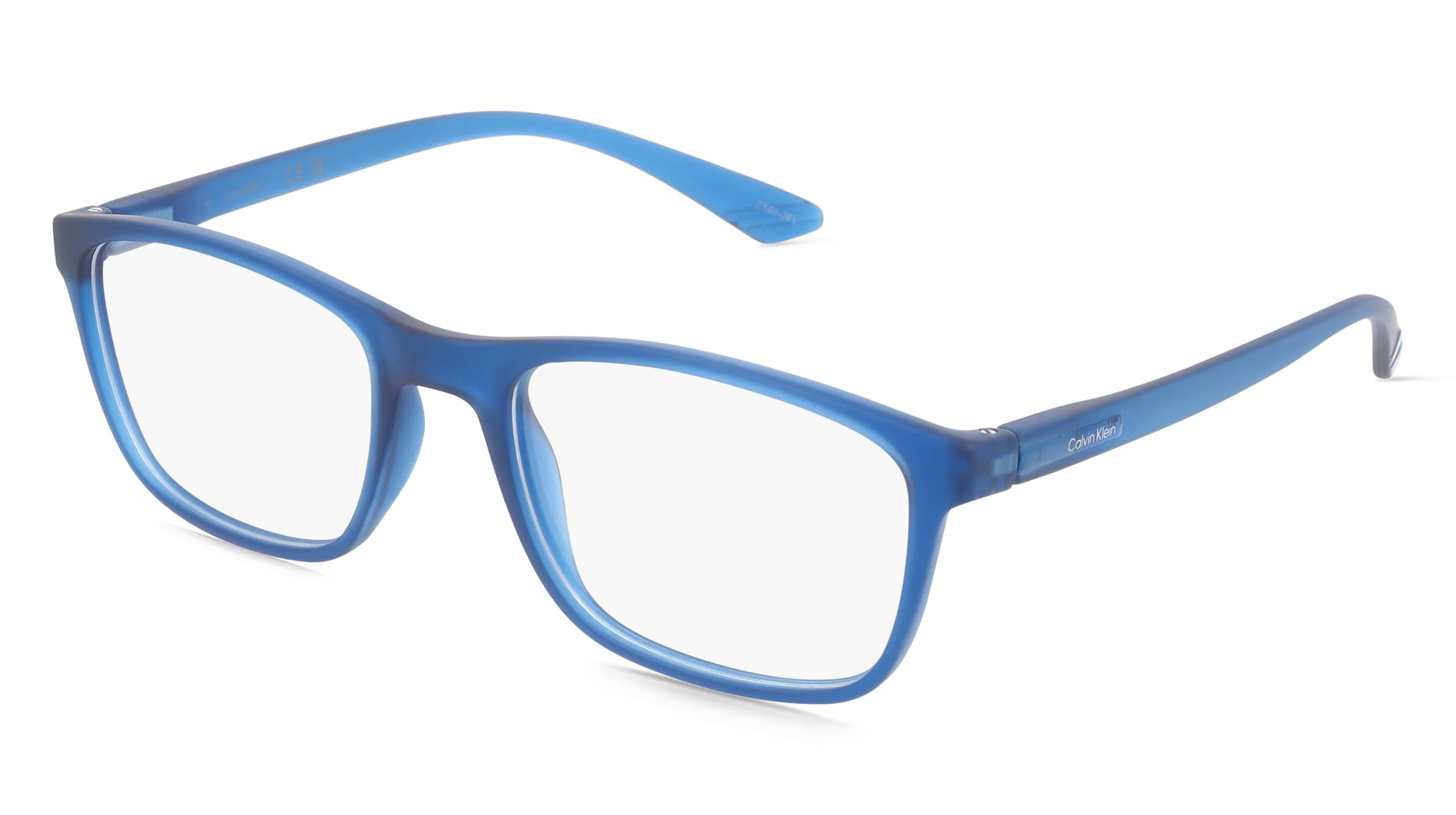 Calvin Klein CK19571N Herren-Brille inkl. Gläser Vollrand Eckig TR90-Gestell 52/19/145, Blau