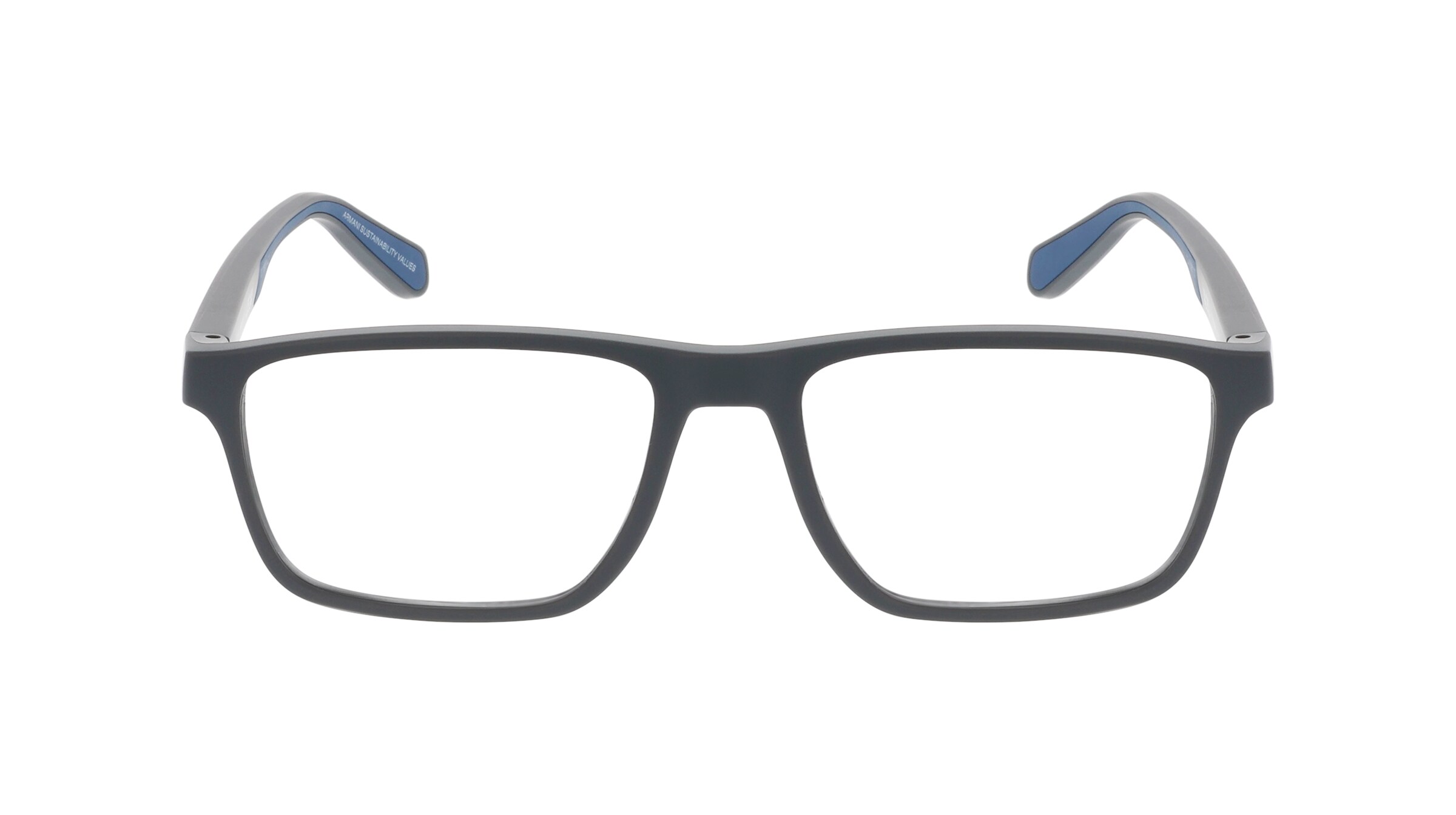 Emporio Armani EA3233 Herren-Brille inkl. Gläser Vollrand Eckig Acetat-Gestell 56mm/17mm/145mm, grau