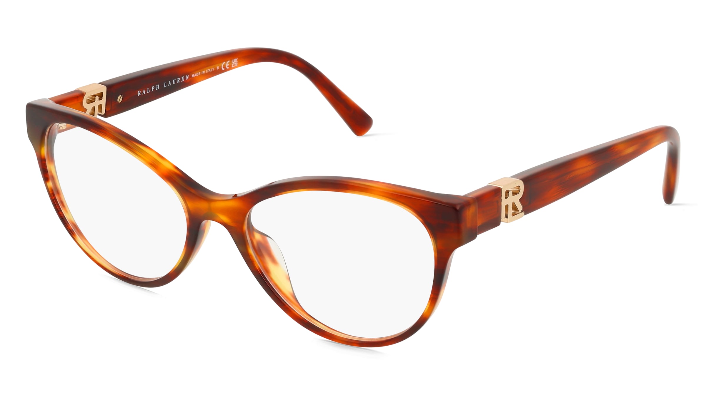 Polo Ralph Lauren RL6238U Damen-Brille inkl. Gläser Halbrand Cat Eye Acetat-Gestell 54/17/145, Havanna