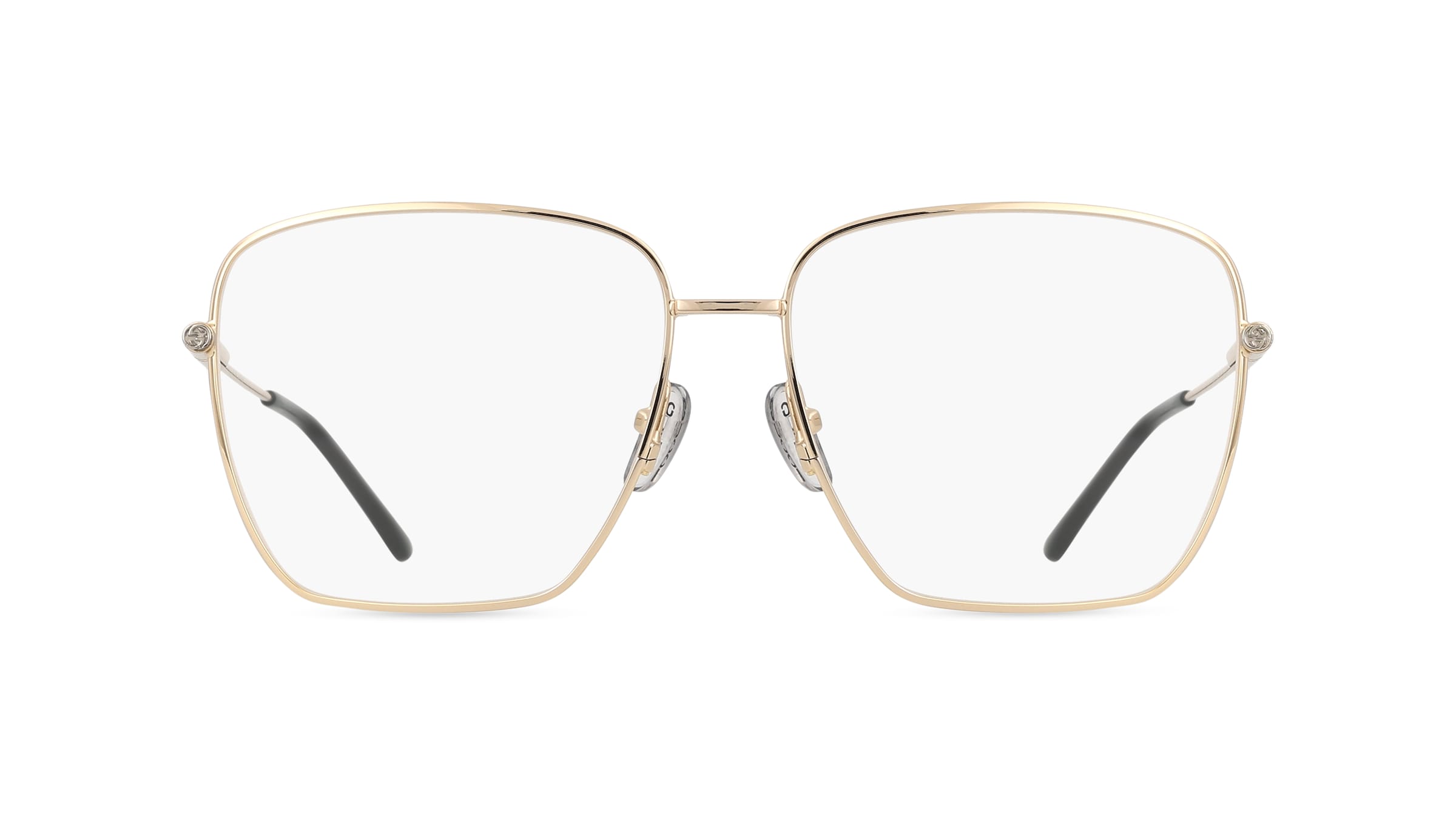 Gucci GG1414O Damen-Brille inkl. Gläser Vollrand Eckig Metall-Gestell 58mm/16mm/145mm, gold