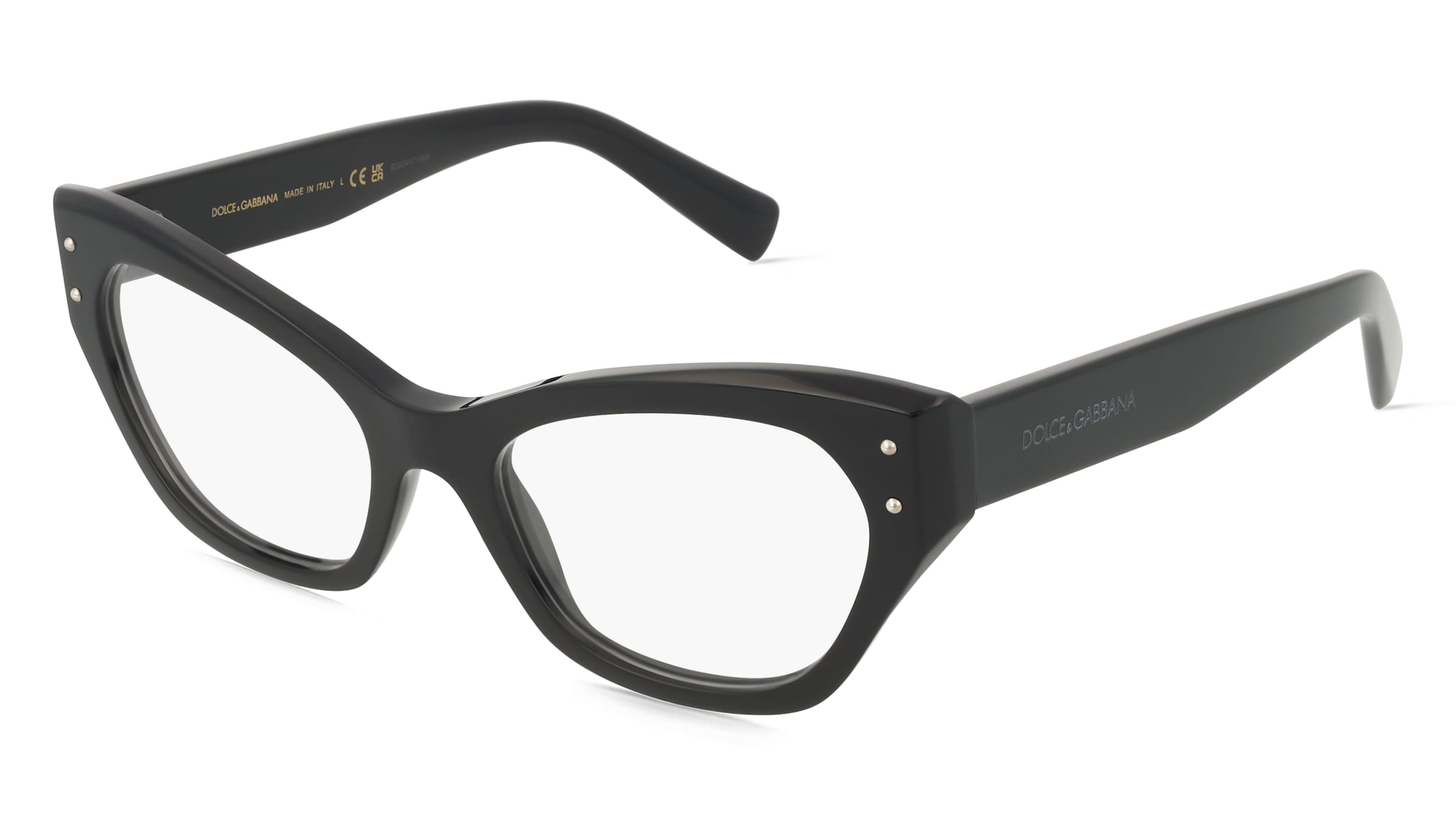 Dolce&amp;Gabbana 0DG3385 Damen-Brille inkl. Gläser Vollrand Cat Eye Acetat-Gestell 52/19/145, Schwarz