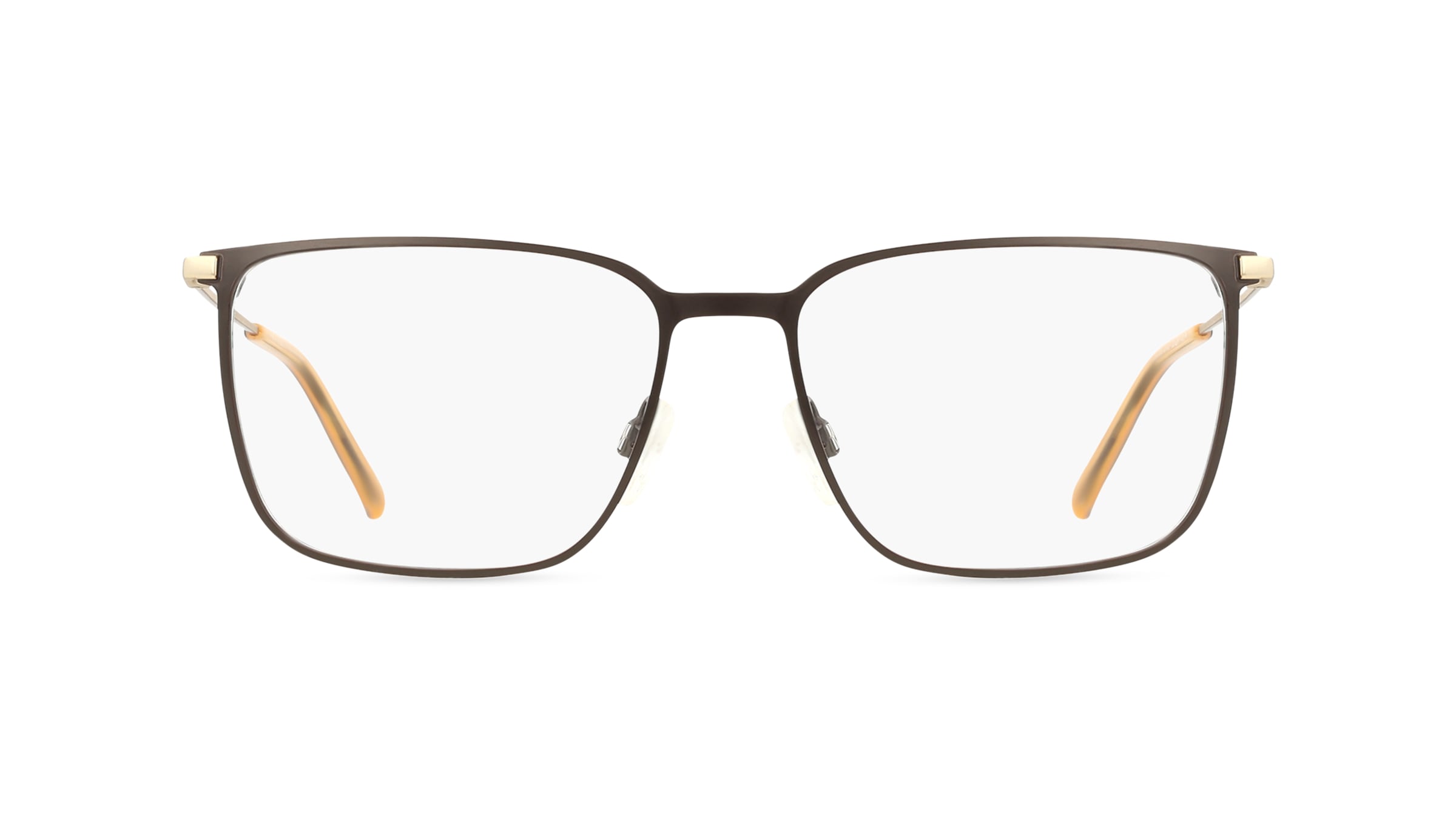 Fielmann 2217 CL Herren-Brille inkl. Gläser Vollrand Eckig Edelstahl-Gestell 55mm/17mm/145mm, braun