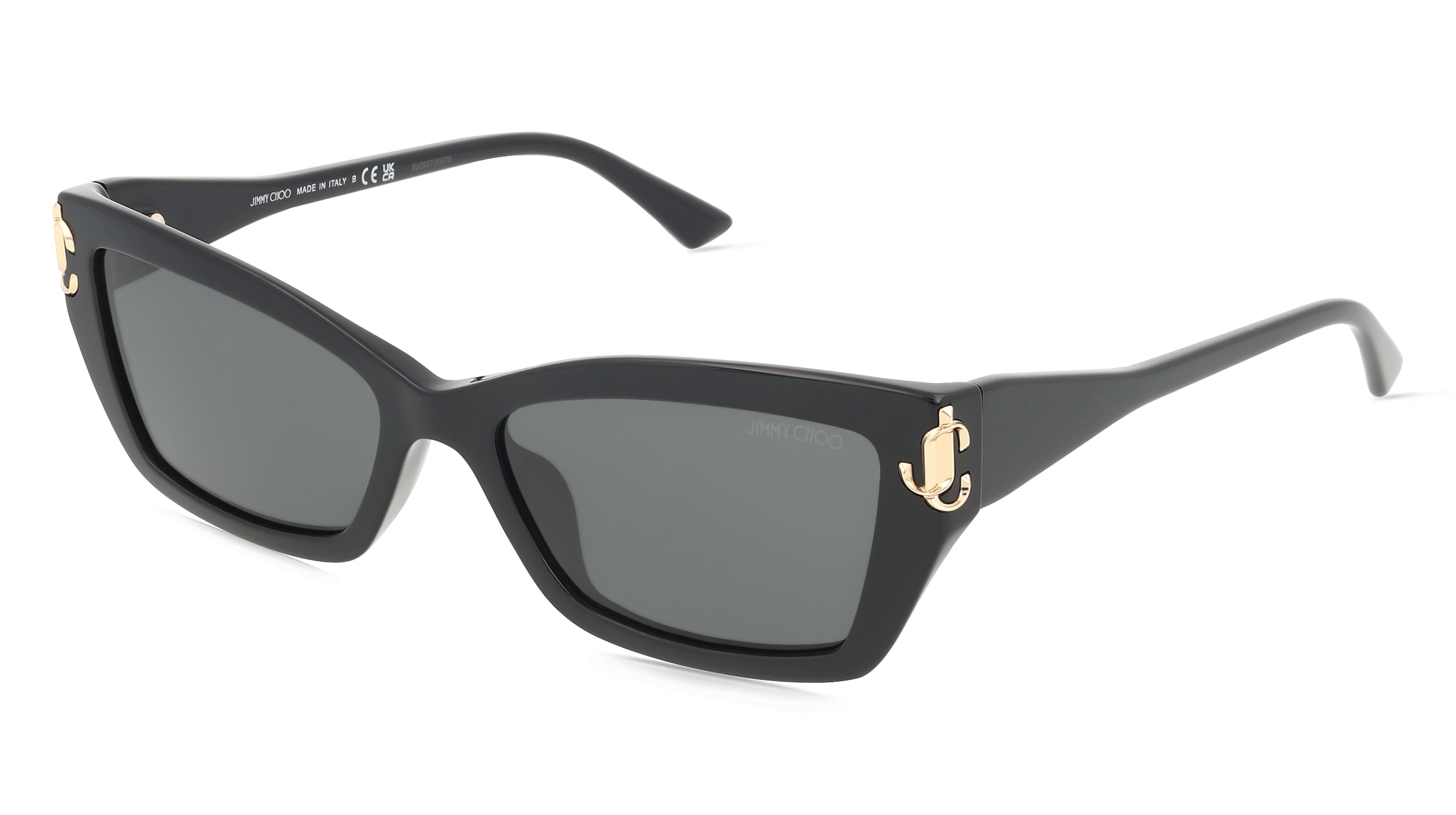 Jimmy Choo JC5011U Damen-Sonnenbrille Vollrand Cat Eye Acetat-Gestell, Schwarz