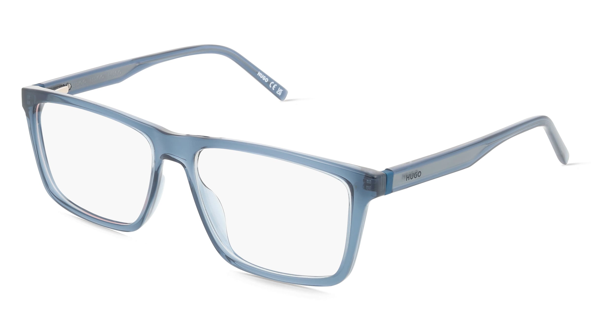 Hugo HG 1359 Herren-Brille inkl. Gläser Vollrand Eckig Kunststoff-Gestell 56/15/145, Blau