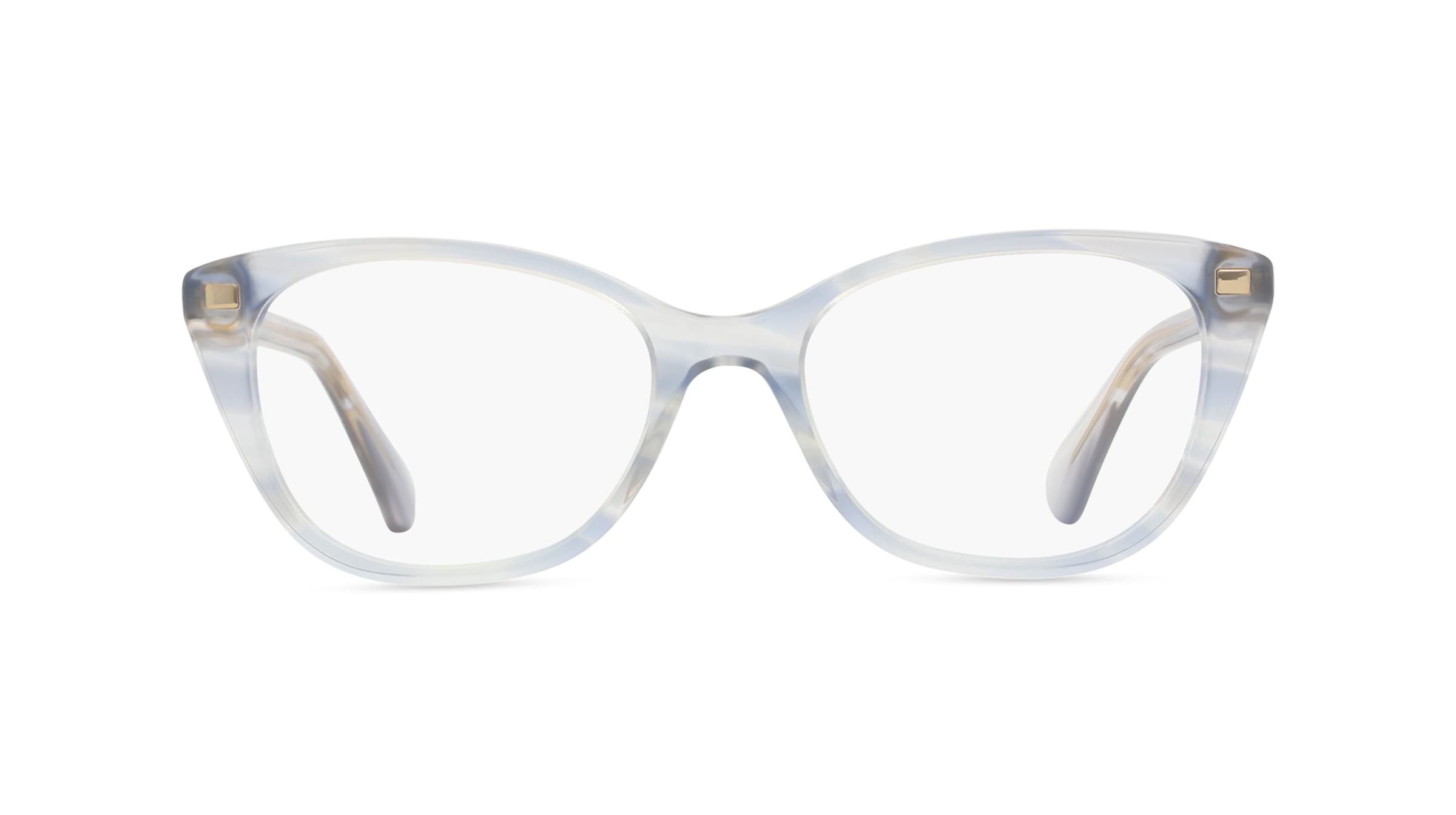 Ralph RA7146 Damen-Brille inkl. Gläser Vollrand Cateye Acetat-Gestell 53mm/17mm/145mm, transparent