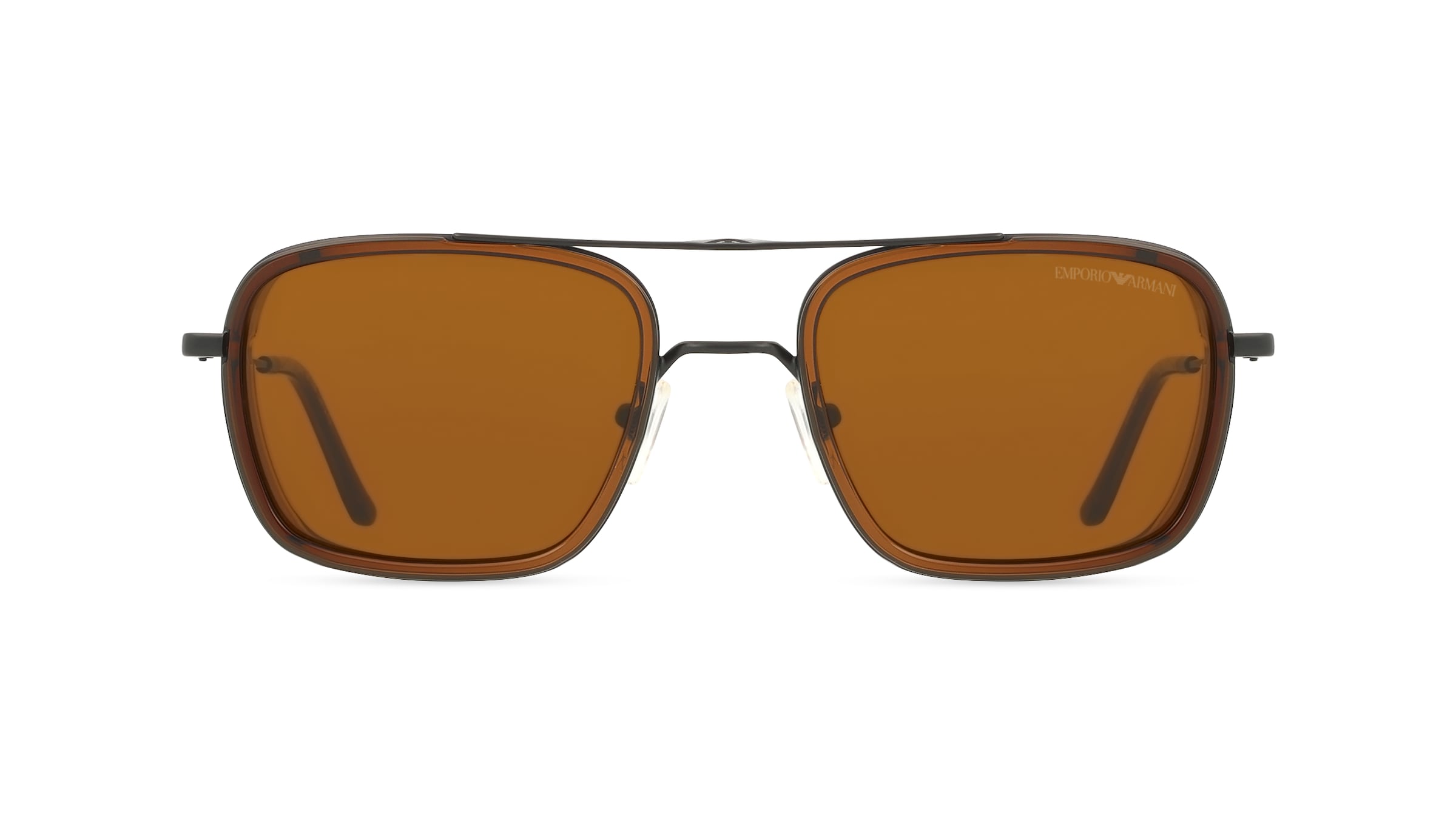 Emporio Armani EA2162 Herren-Sonnenbrille Vollrand Eckig Metall-Gestell, schwarz