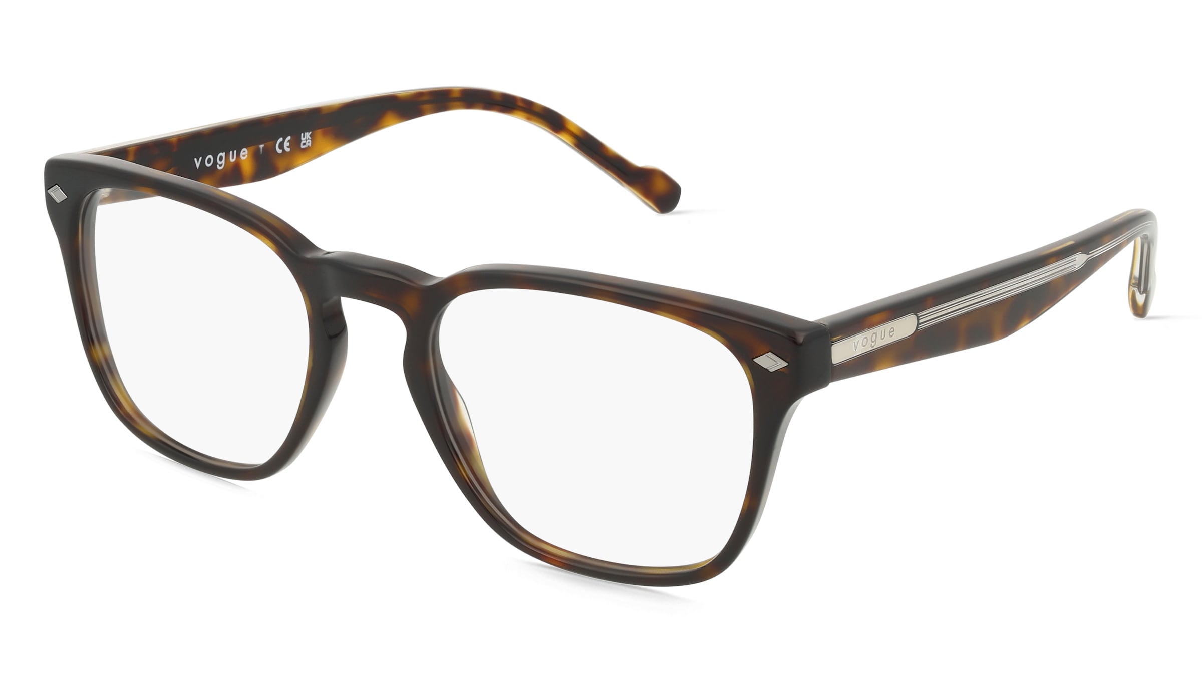 Vogue 0VO5570 Herren-Brille inkl. Gläser Vollrand Quadratisch Acetat-Gestell 51/20/145, Havanna