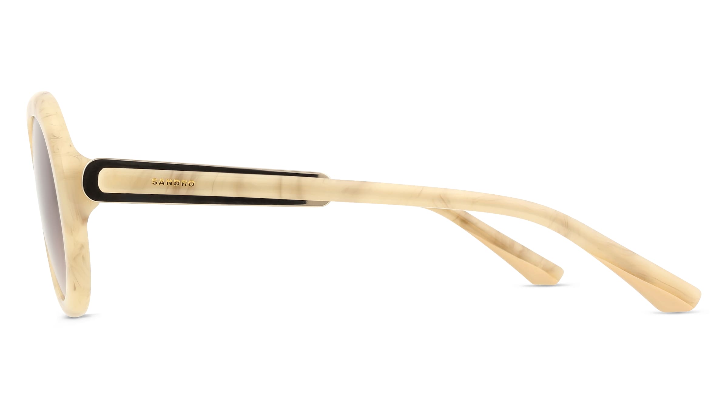 Thumbnail - Sandro SA6072 Damen-Sonnenbrille Vollrand Rund Acetat-Gestell, weiß