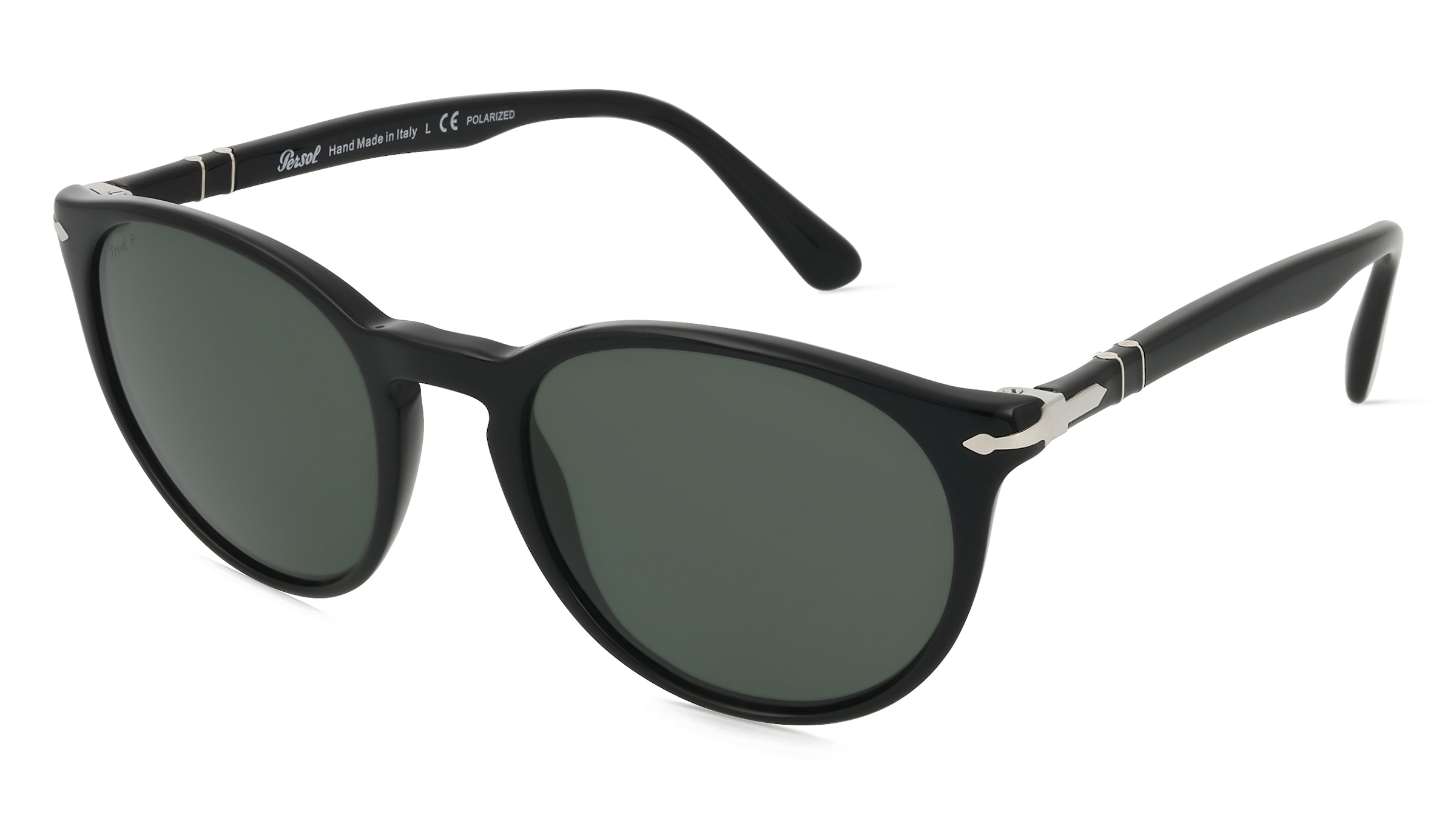 Persol 0PO3152S Herren-Sonnenbrille Vollrand Panto Acetat-Gestell, Schwarz