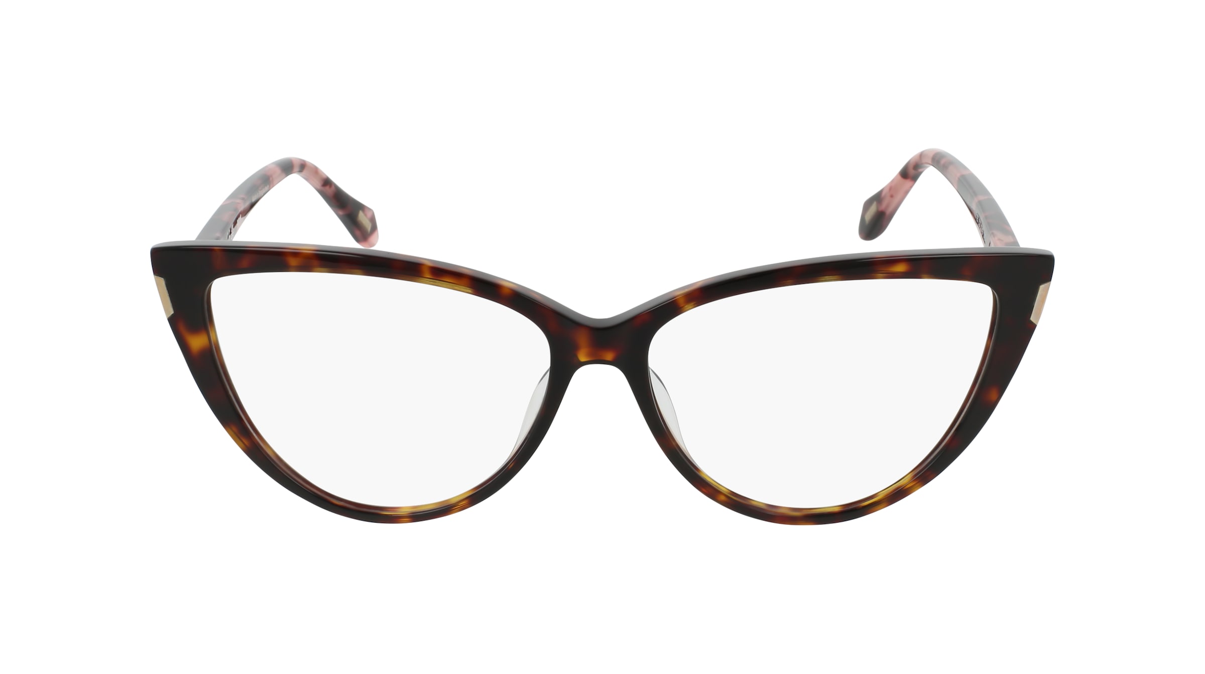 Just Cavalli VJC126 Damen-Brille inkl. Gläser Vollrand Cateye Kunststoff-Gestell 57mm/14mm/140mm, braun