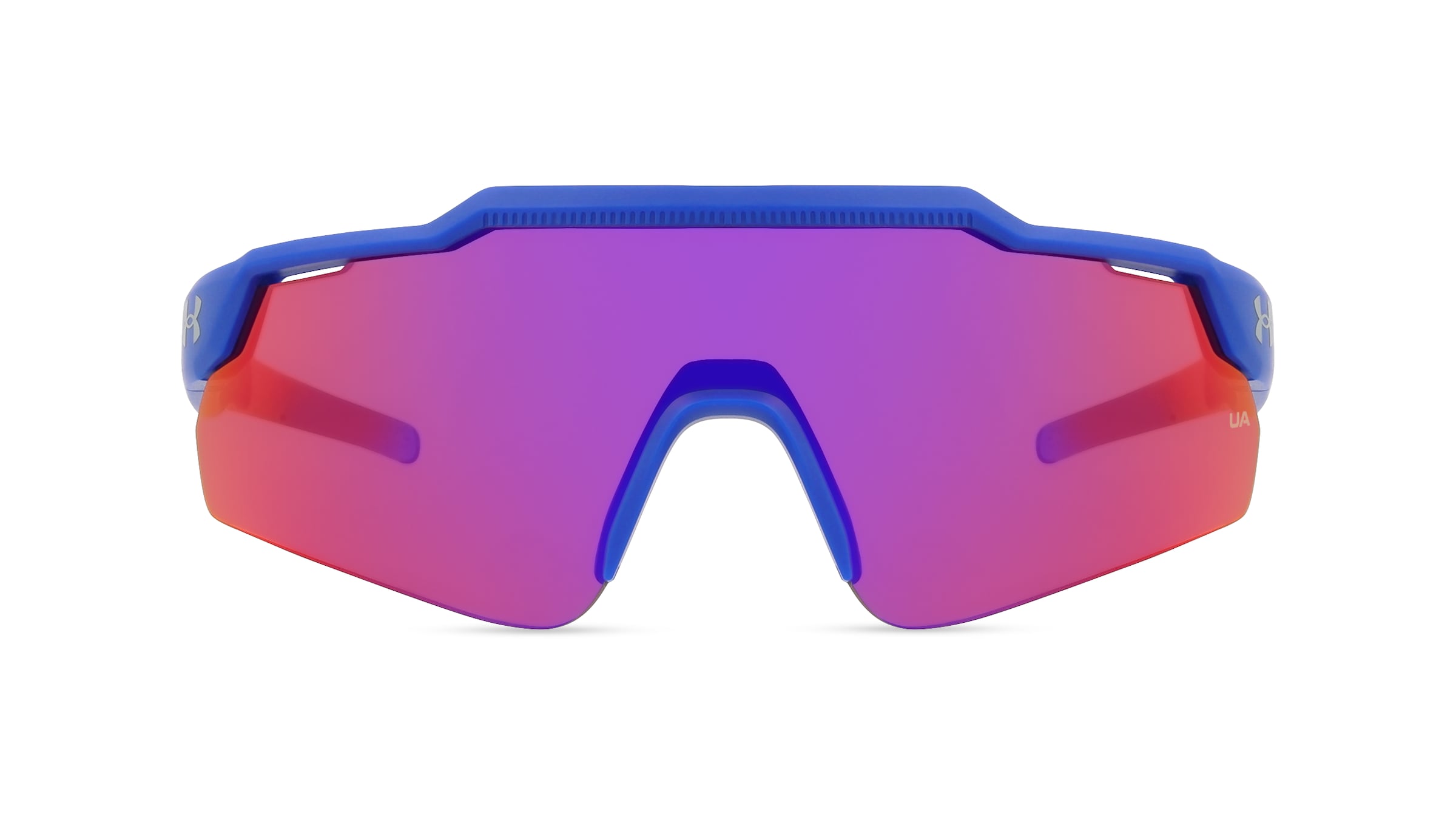 Under Armour UA LEVELUP JR Unisex-Sonnenbrille Halbrand Monoscheibe Kunststoff-Gestell, Blau