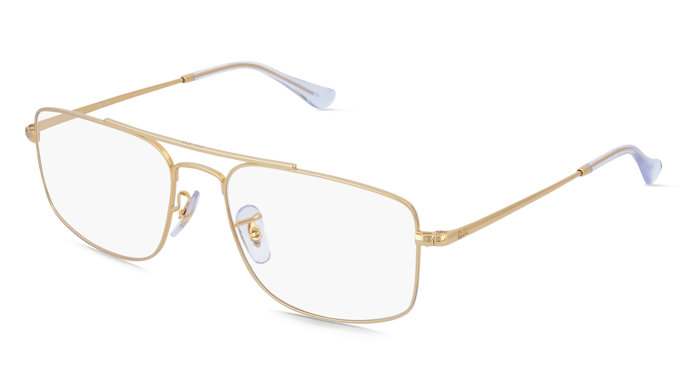 Ray-Ban RX6579 Unisex-Brille inkl. Gläser Vollrand Quadratisch Metall-Gestell 56/18/140, Gold