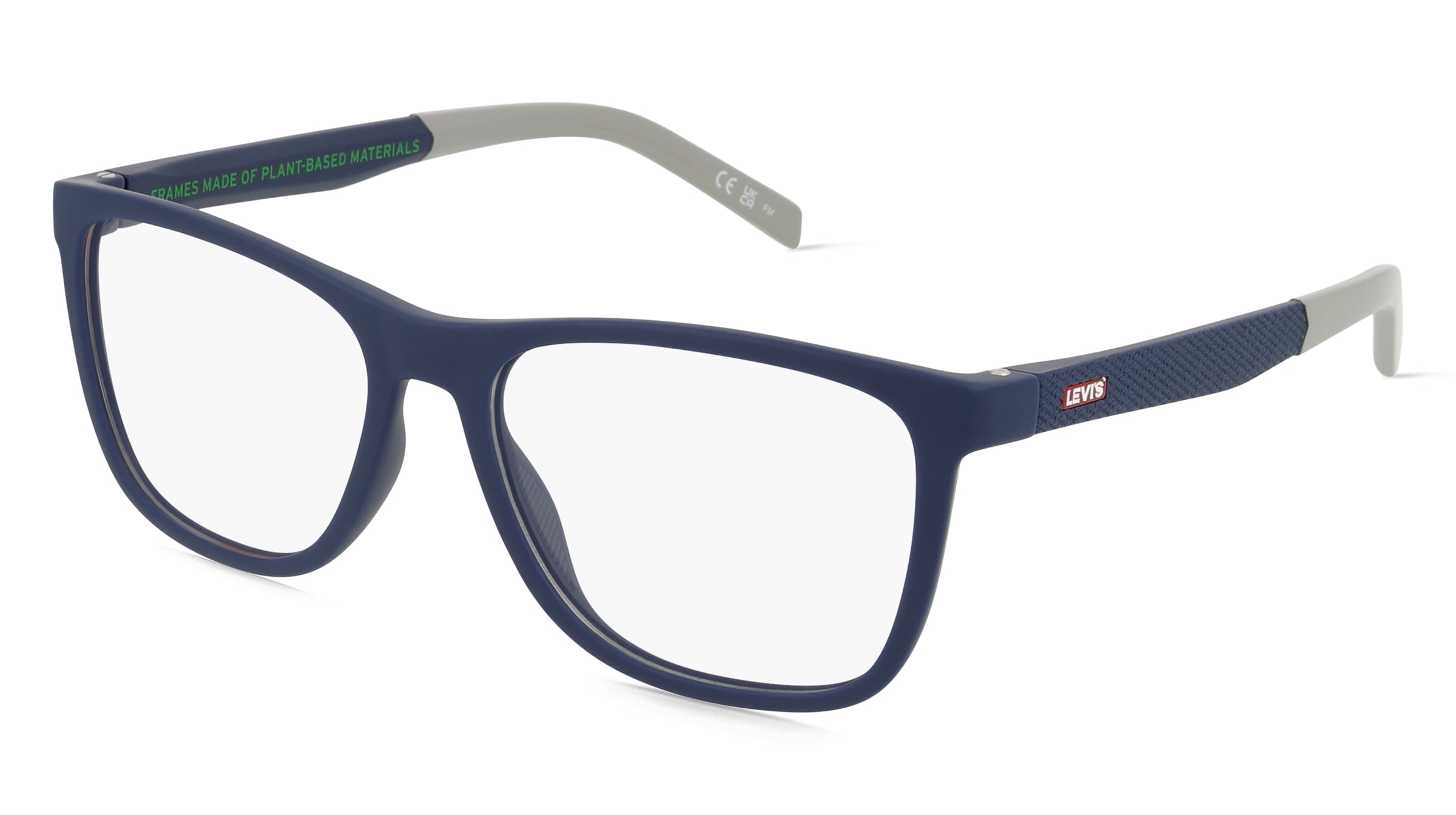 Levi's LV 5050 Herren-Brille inkl. Gläser Vollrand Quadratisch Kunststoff-Gestell 54/16/145, Blau