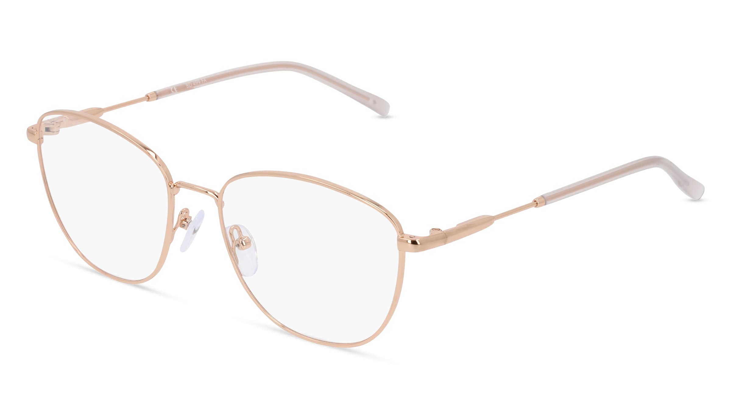 Fielmann BD 499 FA Damen-Brille inkl. Gläser Vollrand Quadratisch Metall-Gestell 54/17/135, Gold