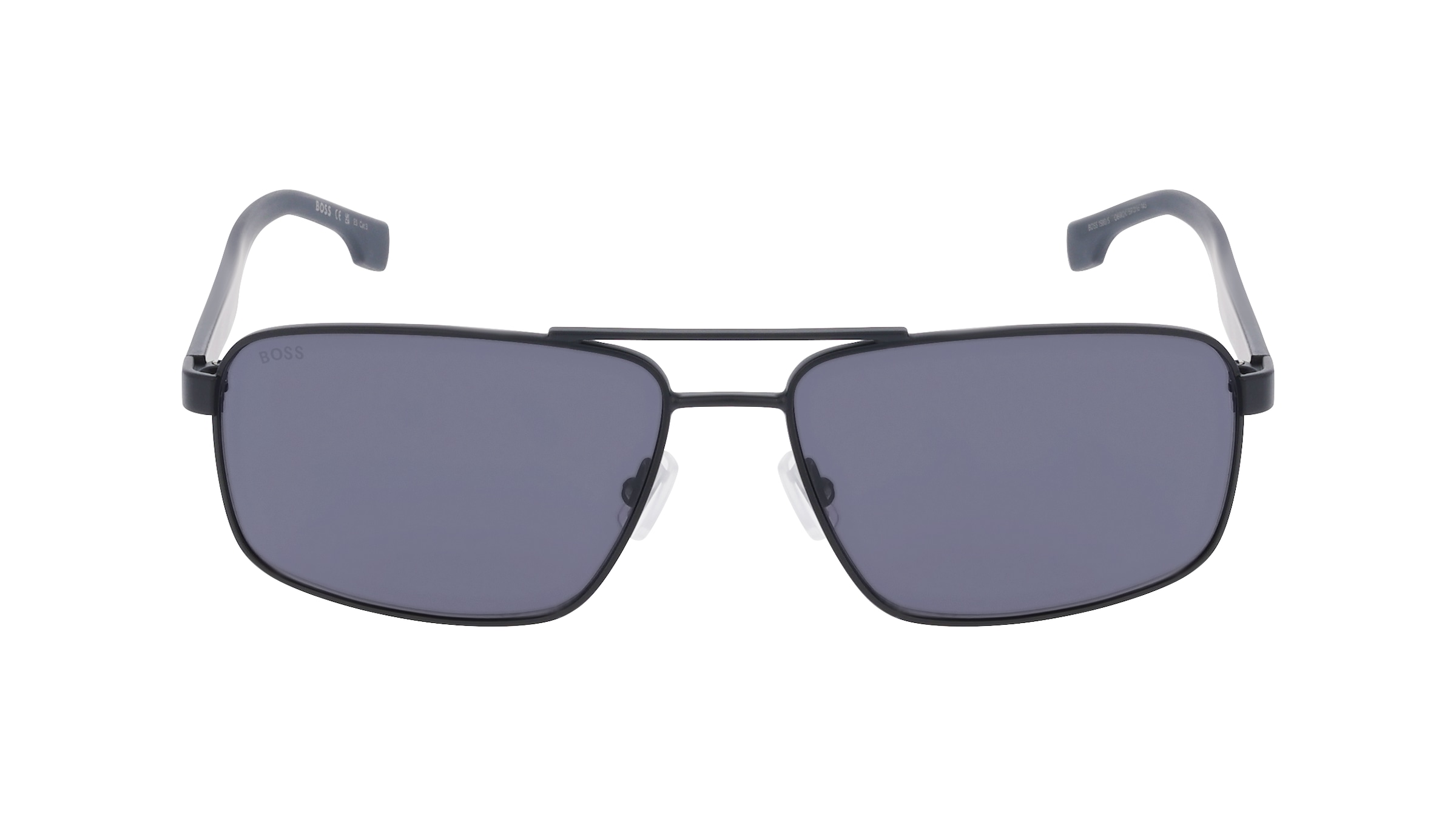 Boss 1580/S Herren-Sonnenbrille Vollrand Eckig Edelstahl-Gestell, grau