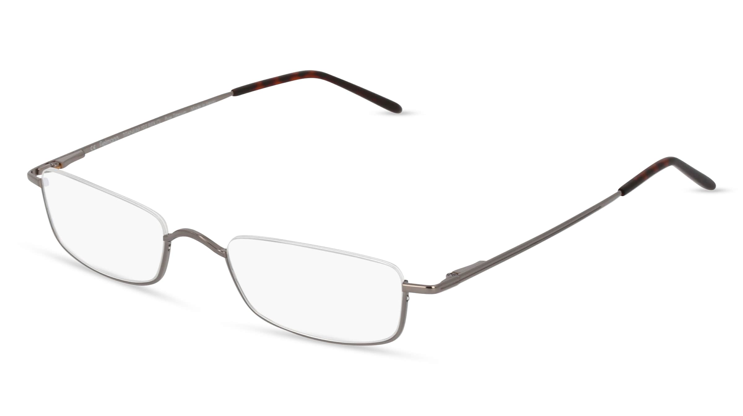 Fielmann TITANIUM 193 FLEX CL Unisex-Brille inkl. Gläser Halbrand Halb Titan-Gestell 49/21/145, Grau