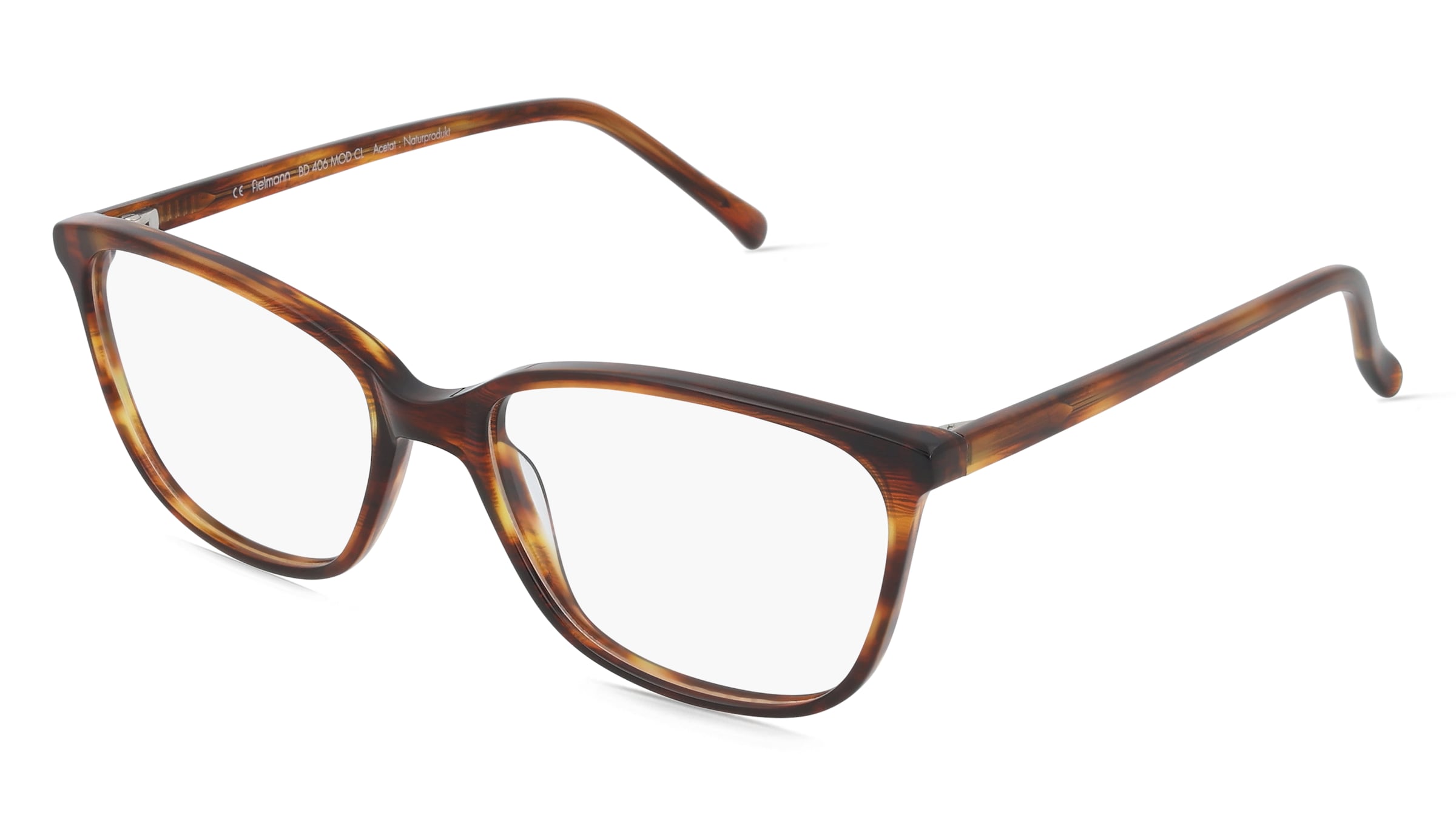 Fielmann BD 406 MOD CL Damen-Brille inkl. Gläser Vollrand Quadratisch Acetat-Gestell 53/17/135, Havanna