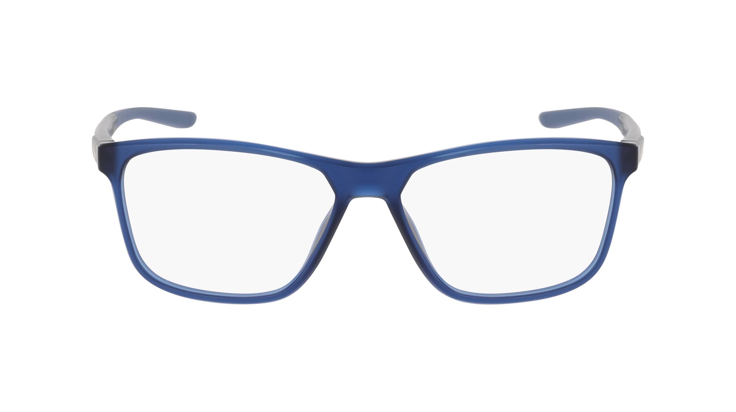 Nike NK7293 Herren-Brille inkl. Gläser Vollrand Eckig Kunststoff-Gestell 58/15/145, blau