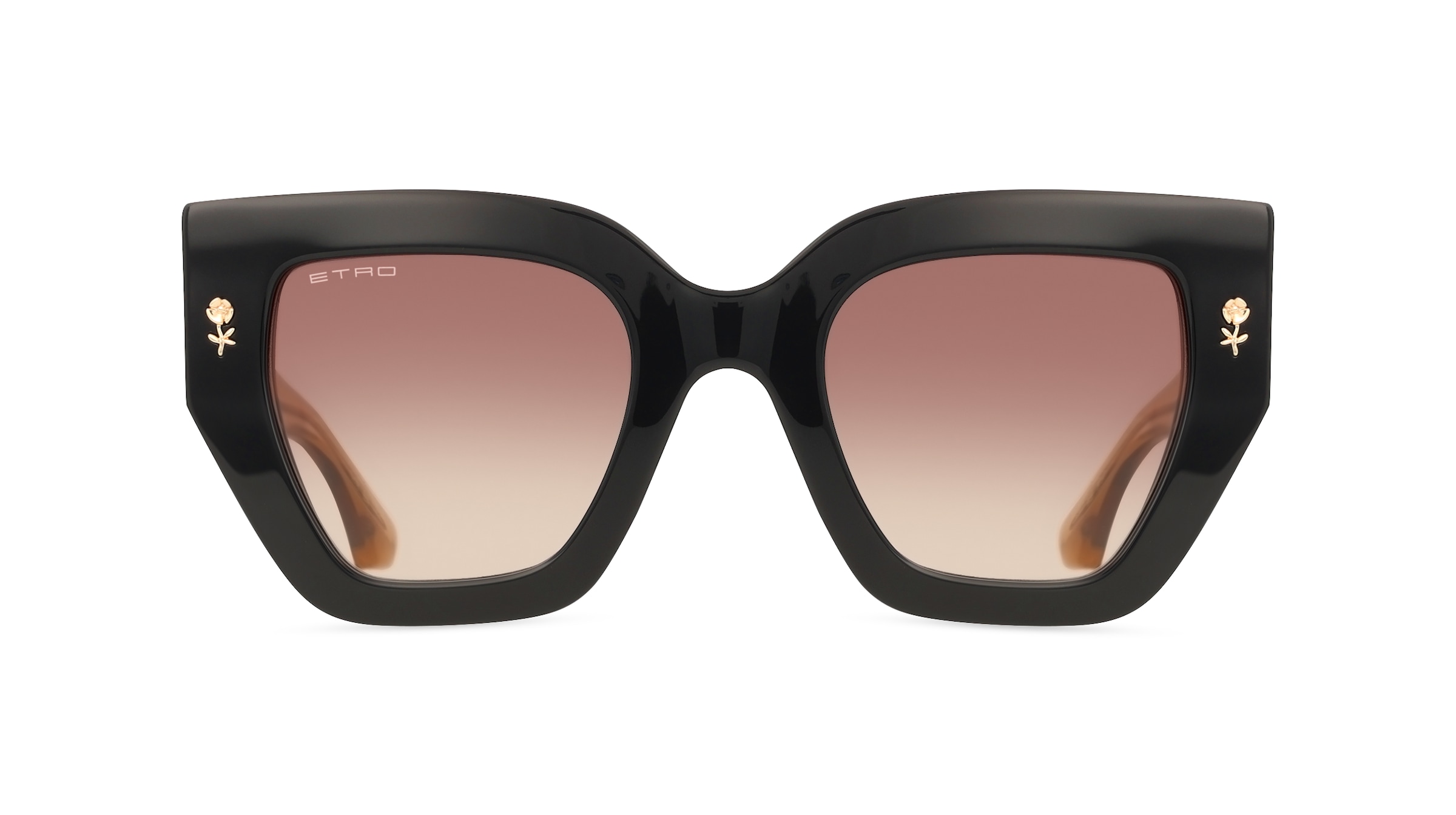 Etro 0010/S Damen-Sonnenbrille Vollrand Eckig Acetat-Gestell, schwarz
