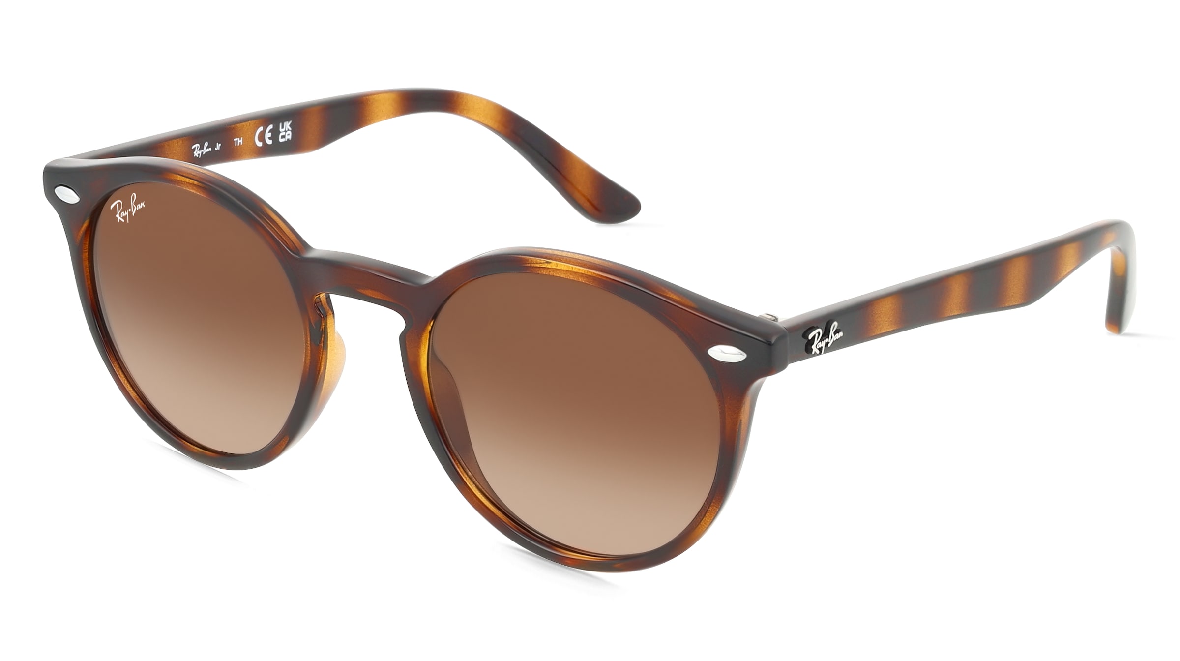 Ray-Ban Junior RJ 9064S Kinder-Sonnenbrille Vollrand Panto Kunststoff-Gestell, Havanna