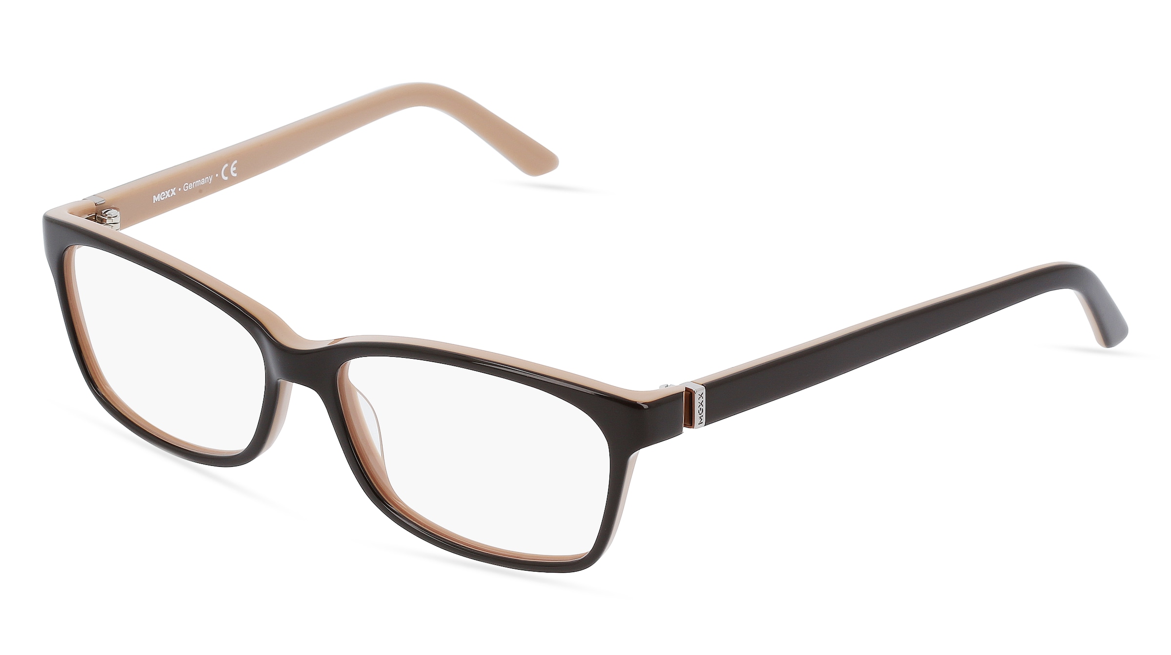 Mexx 5321 Damen-Brille inkl. Gläser Vollrand Quadratisch Kunststoff-Gestell 53/14/145, Braun