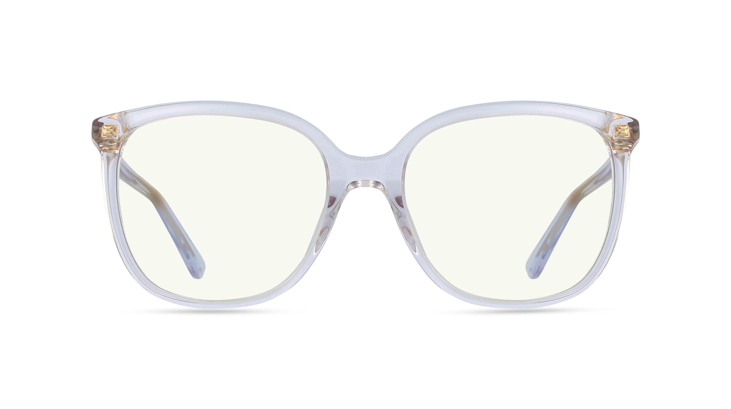 Michael Kors MK2137U ANAHEIM BL Damen-Blaulichtfilterbrille ohne Sehstärke Vollrand Eckig Acetat-Gestell, transparent