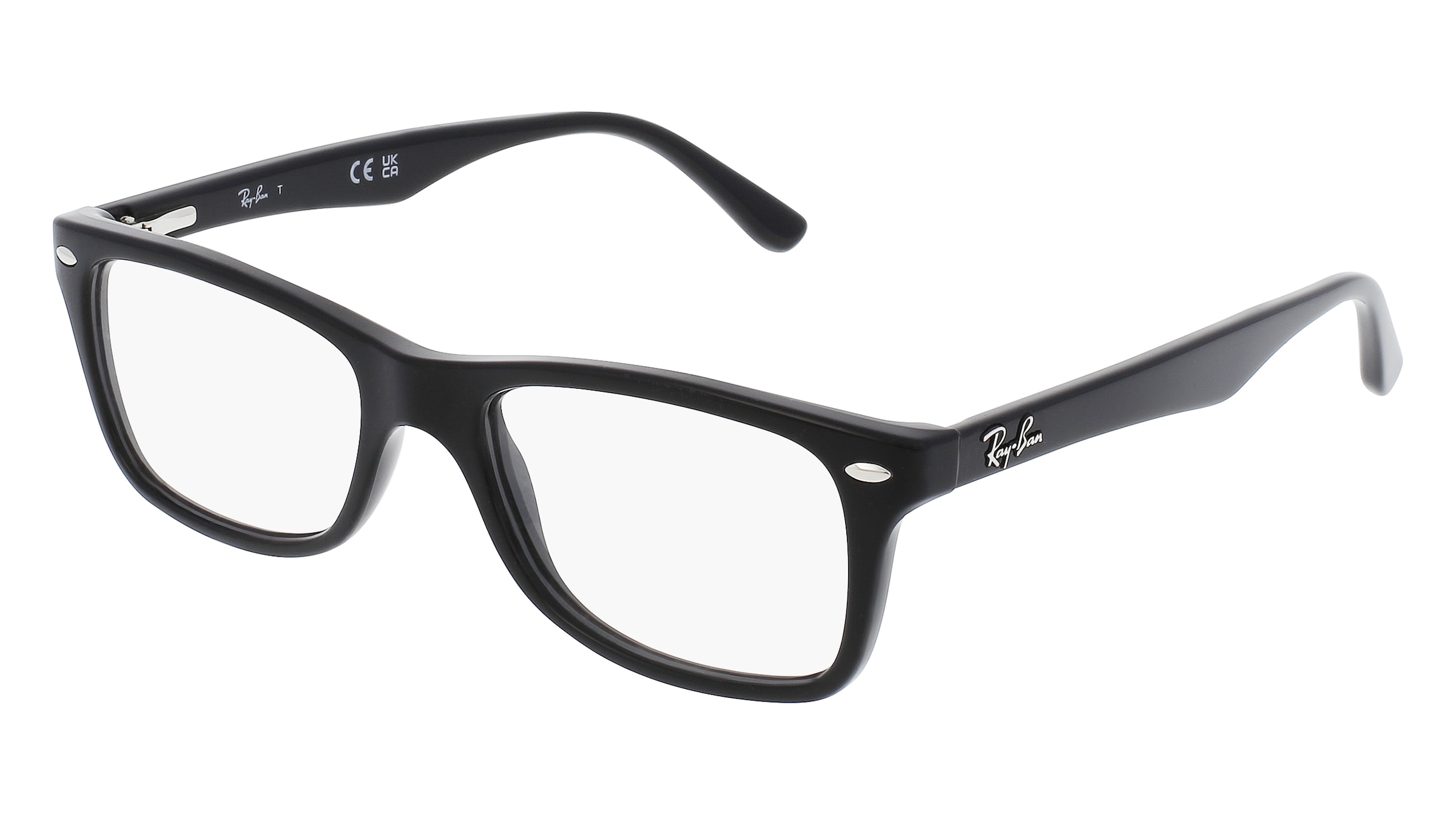 Ray-Ban RB5228 Unisex-Brille inkl. Gläser Vollrand Quadratisch Kunststoff-Gestell 53/17/140, Schwarz