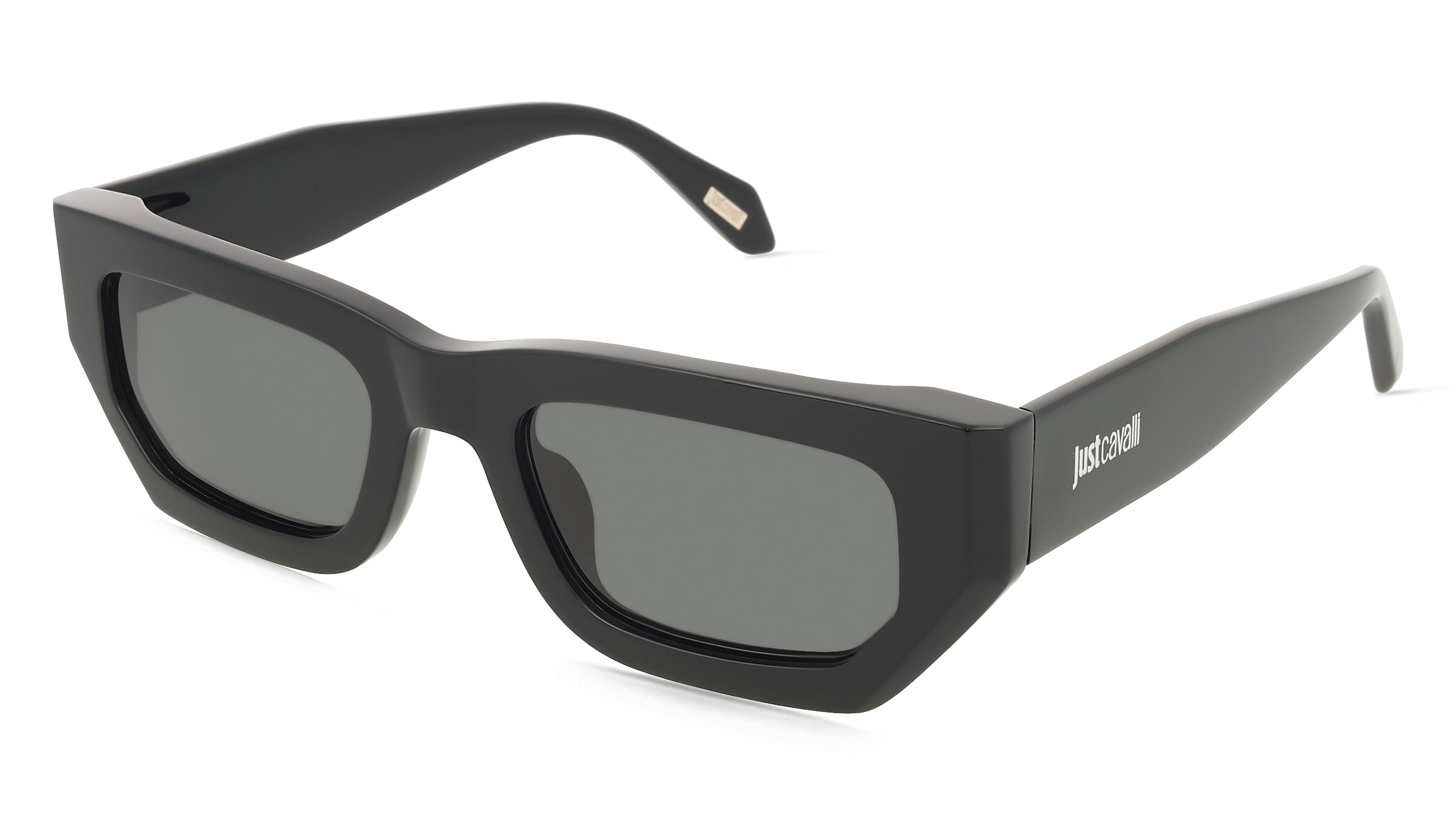 Just Cavalli SJC170 Unisex-Sonnenbrille Vollrand Geometrisch Kunststoff-Gestell, Schwarz