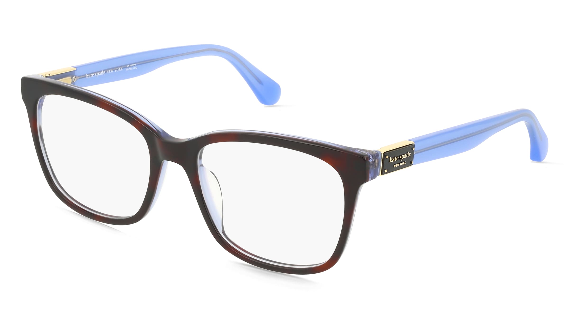 Kate Spade CAROLAN 2/G Damen-Brille inkl. Gläser Vollrand Quadratisch Acetat-Gestell 54/18/145, Havanna