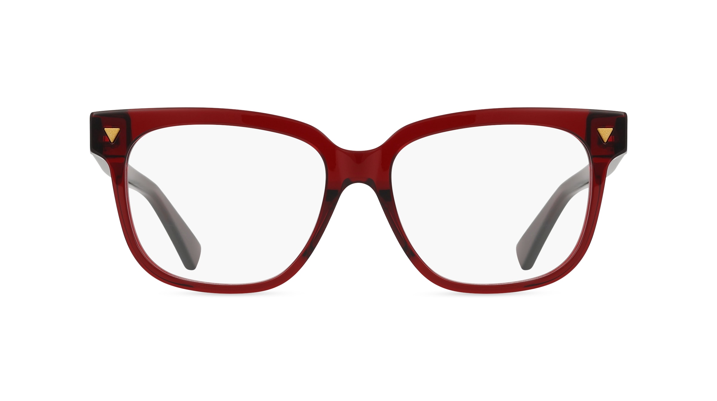 Bottega Veneta  BV1257O Damen-Brille inkl. Gläser Vollrand Eckig Recycled Acetat-Gestell 53mm/16mm/145mm, rot