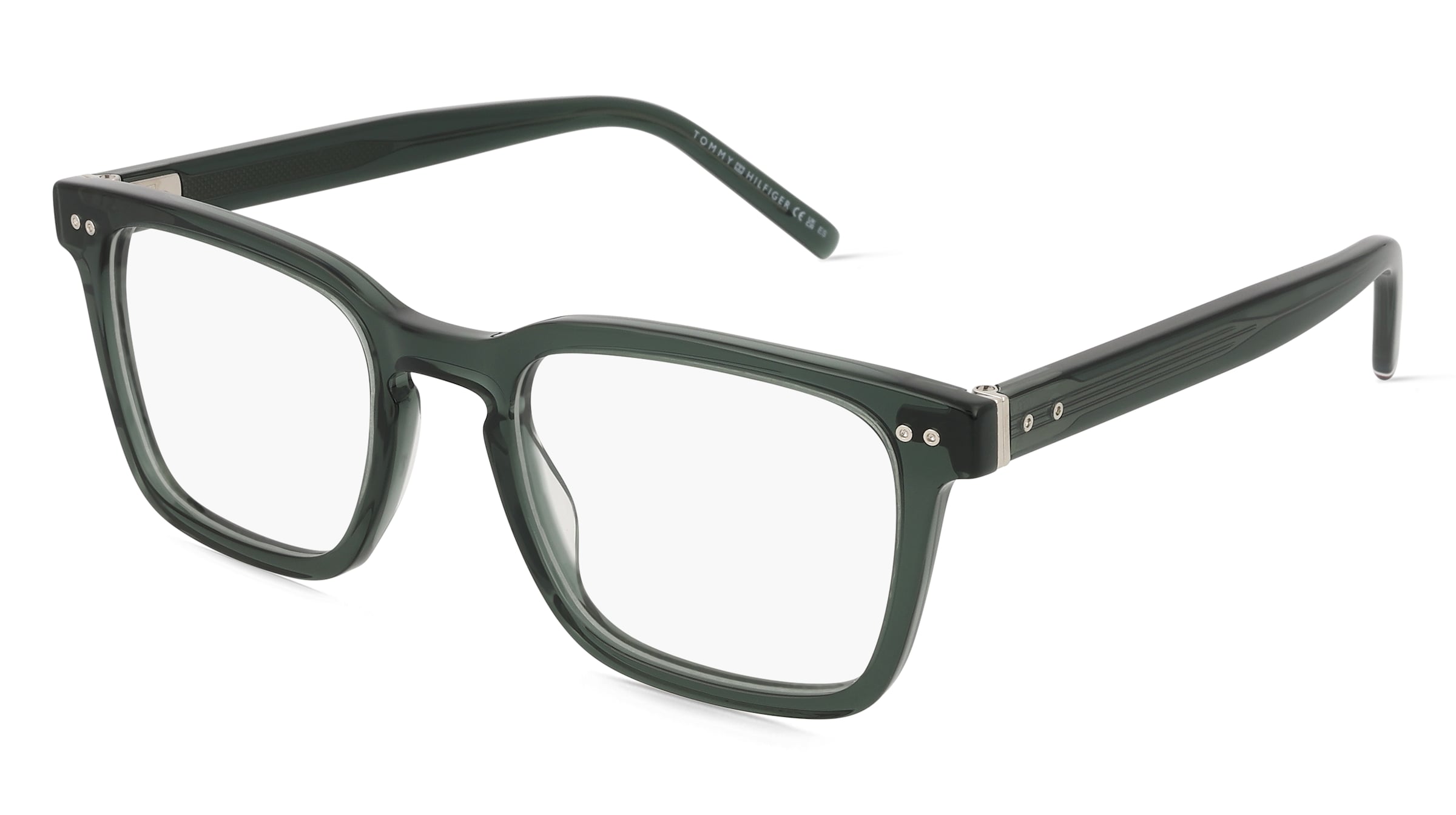 Tommy Hilfiger Eyewear TH 2034 Herren-Brille inkl. Gläser Vollrand Quadratisch Acetat-Gestell 52/21/150, Grau