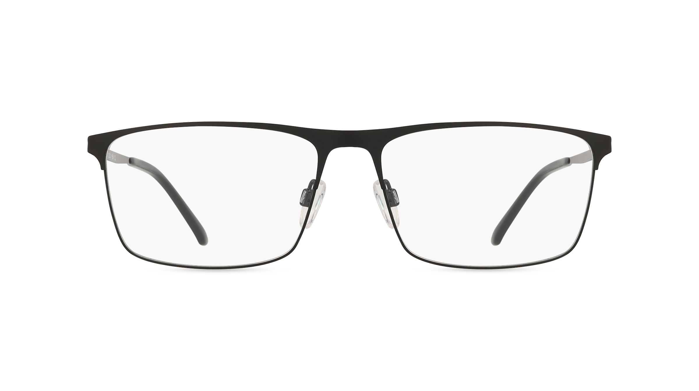 Fielmann 2212 FLEX CL Herren-Brille inkl. Gläser Vollrand Eckig Metall-Gestell 60mm/17mm/150mm, Schwarz