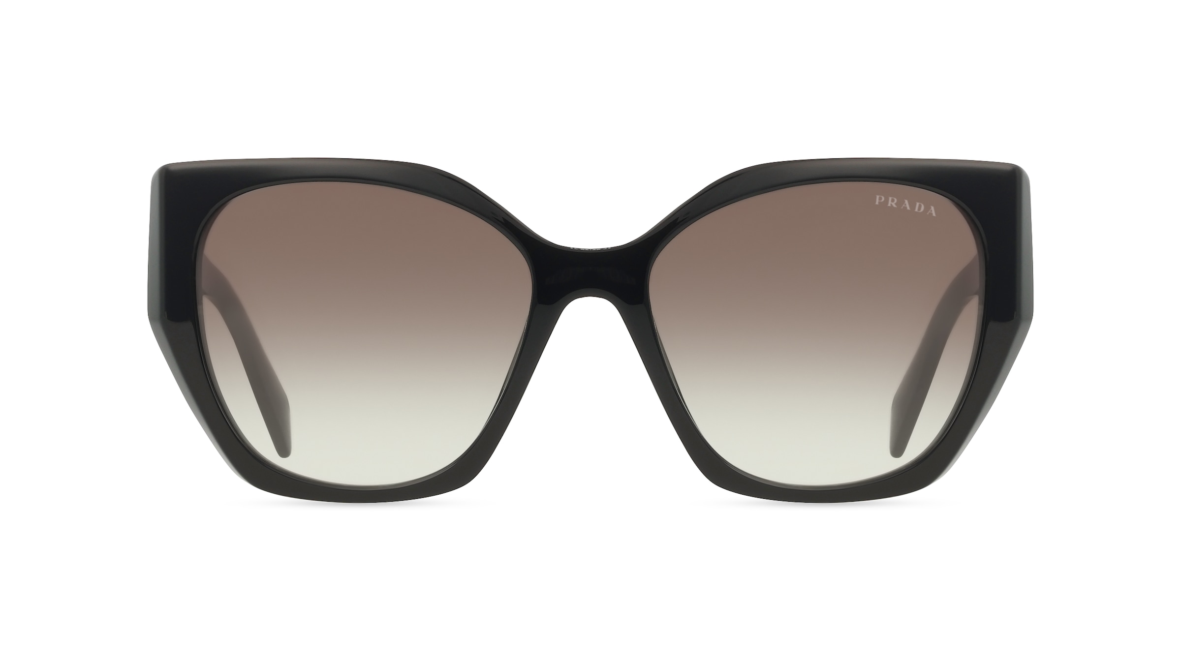 Prada PR19ZS Damen-Sonnenbrille Vollrand Pilot Acetat-Gestell, schwarz