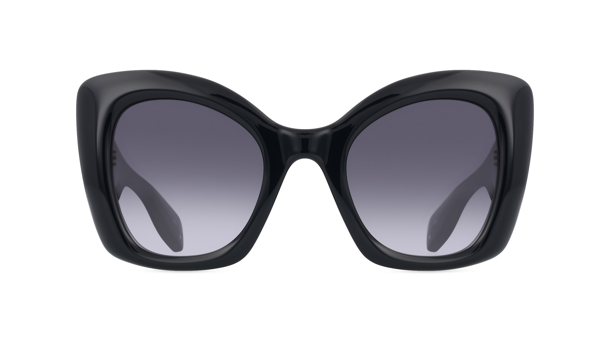 Alexander McQueen AM0402S Damen-Sonnenbrille Vollrand Butterfly Kunststoff-Gestell, schwarz