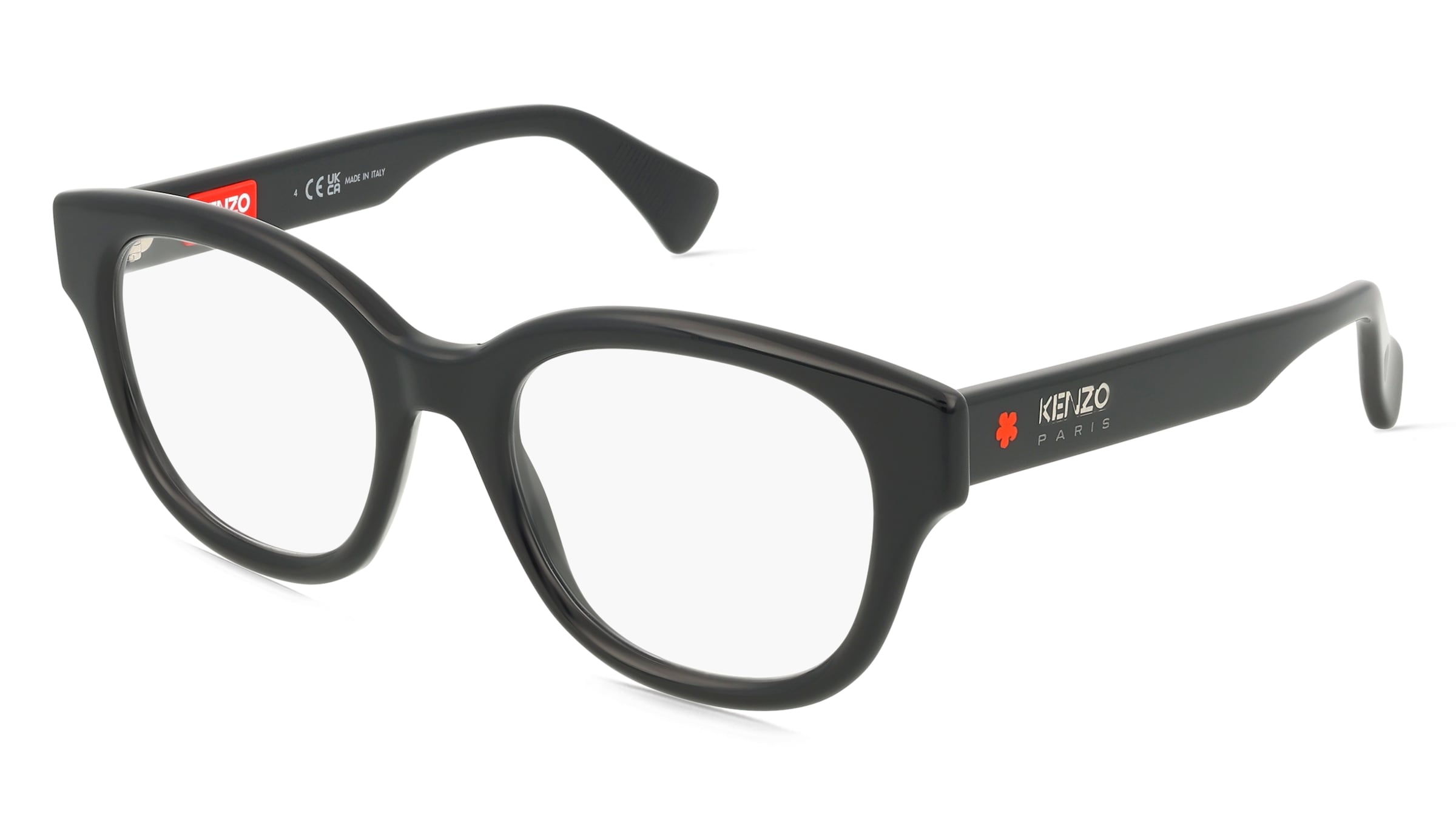 Kenzo KZ50212I Damen-Brille inkl. Gläser Vollrand Geometrisch Acetat-Gestell 51/20/145, Schwarz