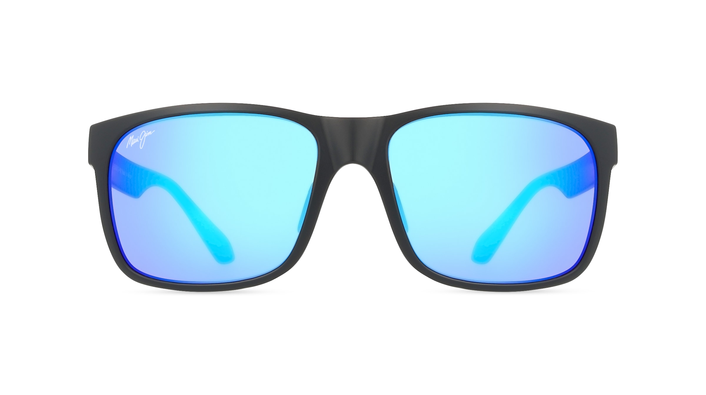 Maui Jim B432 Unisex-Sonnenbrille Vollrand Eckig Kunststoff-Gestell, Schwarz