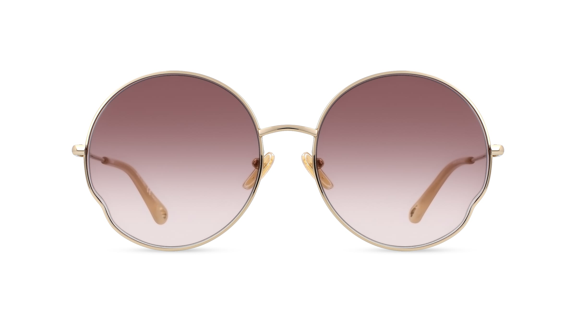 Chloé CH0095S Damen-Sonnenbrille Vollrand Oval Metall-Gestell, gold