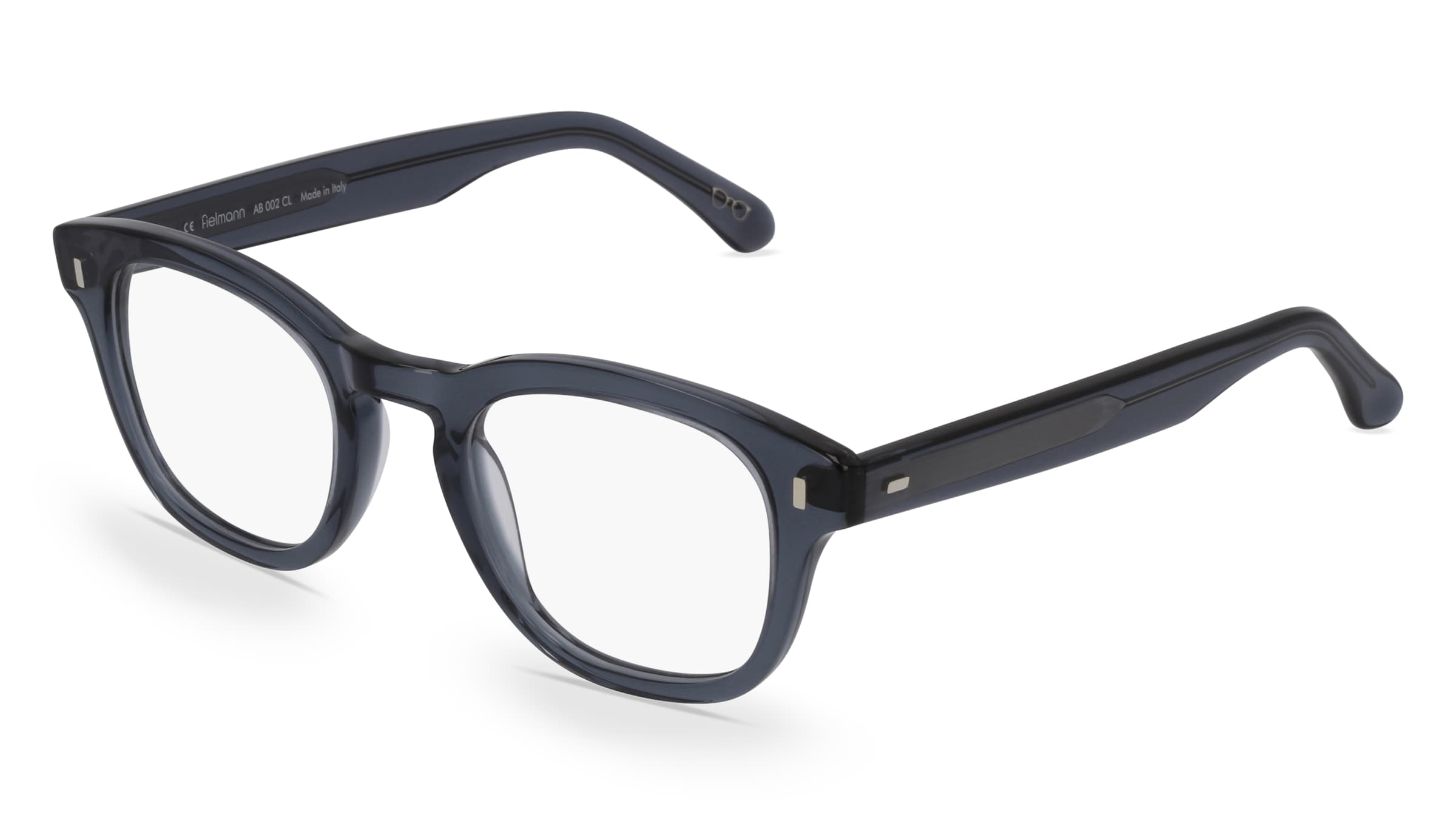 Fielmann AB 002 CL Herren-Brille inkl. Gläser Vollrand Quadratisch Acetat-Gestell 51/23/150, Grau