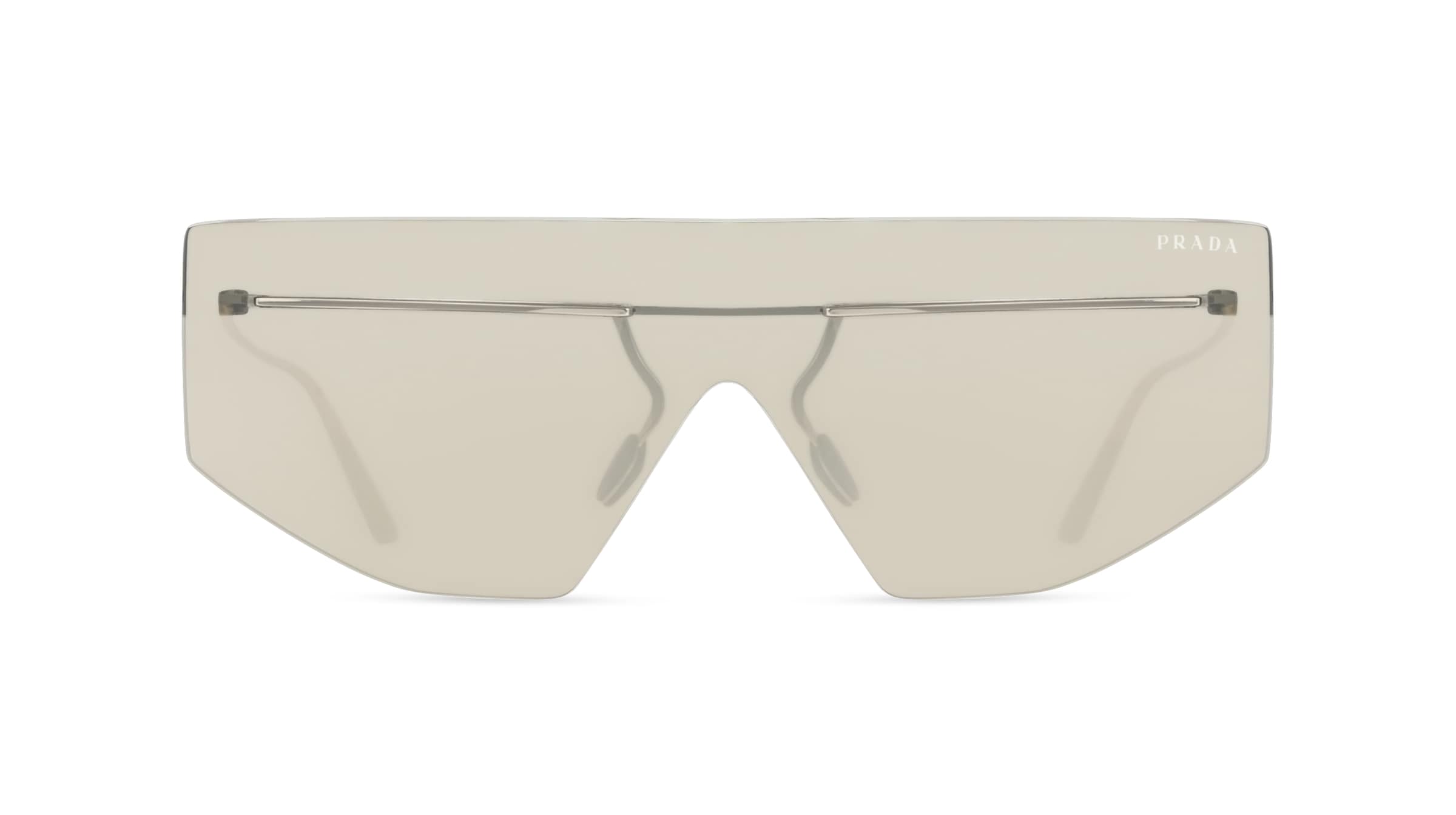 Prada 0PR B55S Herren-Sonnenbrille Randlos Quadratisch Metall-Gestell, Silber